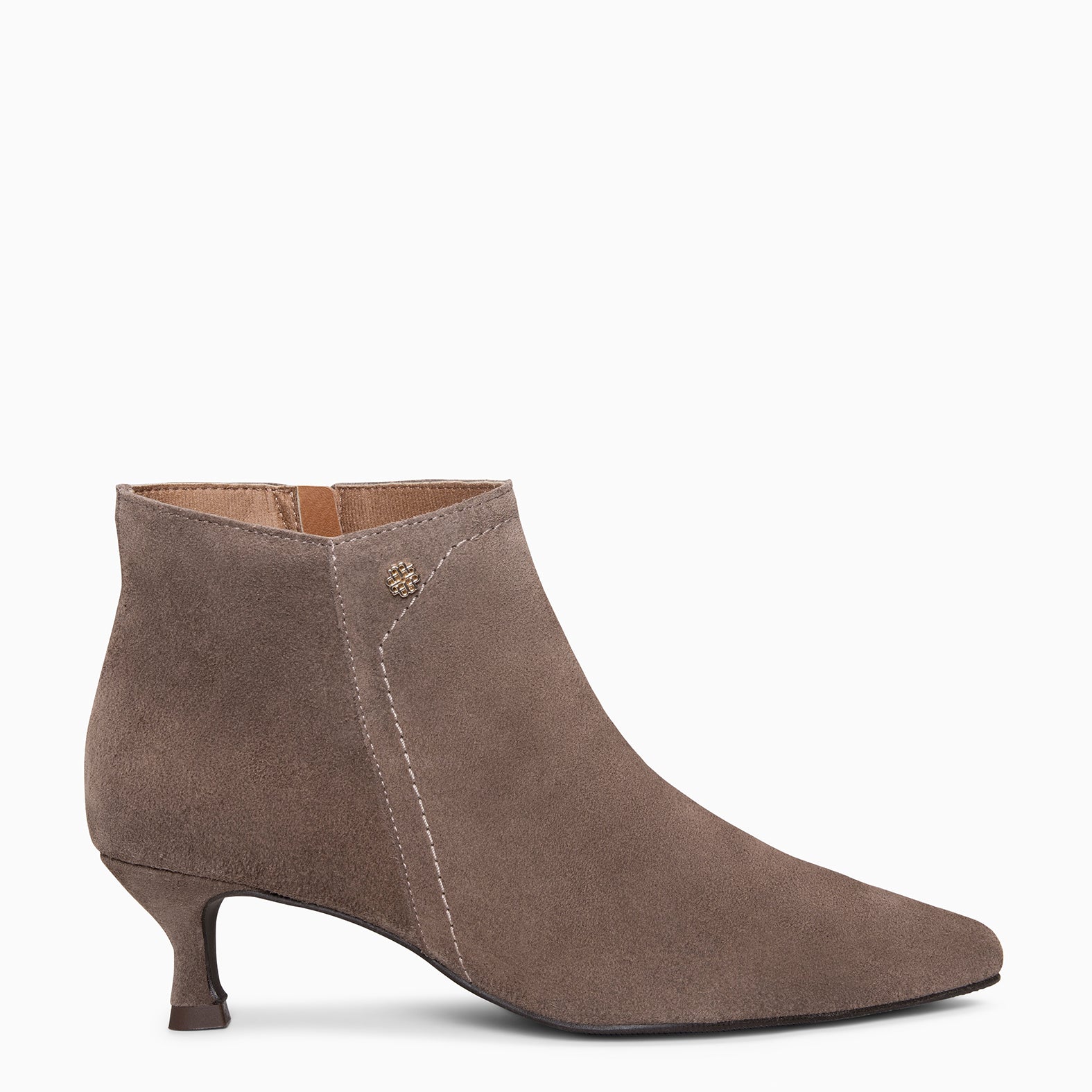 LORD – Botines tacón bajo TAUPE