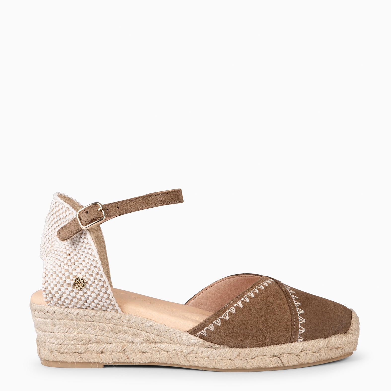 LIMA - TAUPE LOW WEDGE ESPADRILLE