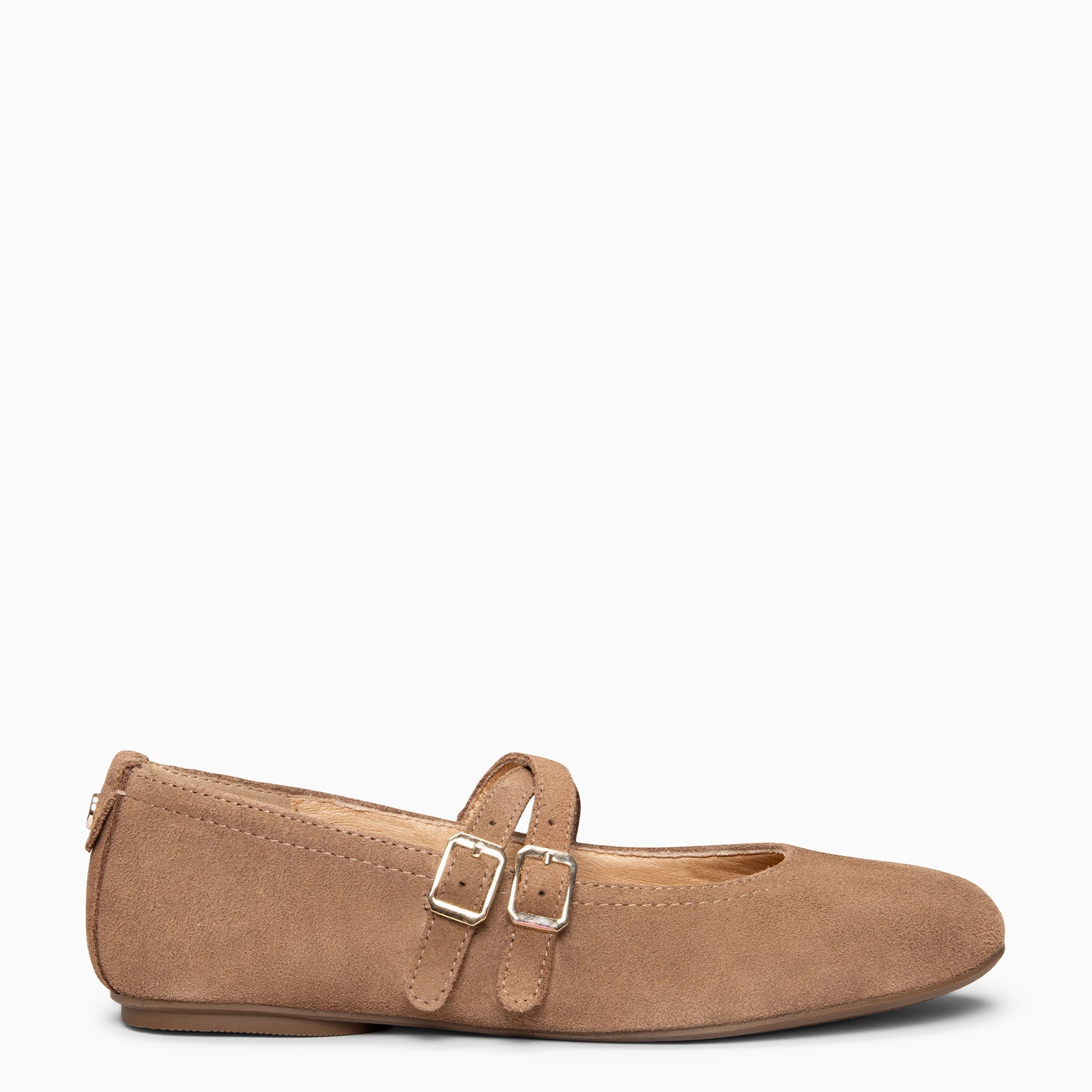 AMAPOLA - Mary Jane à lanières croisées en daim TAUPE