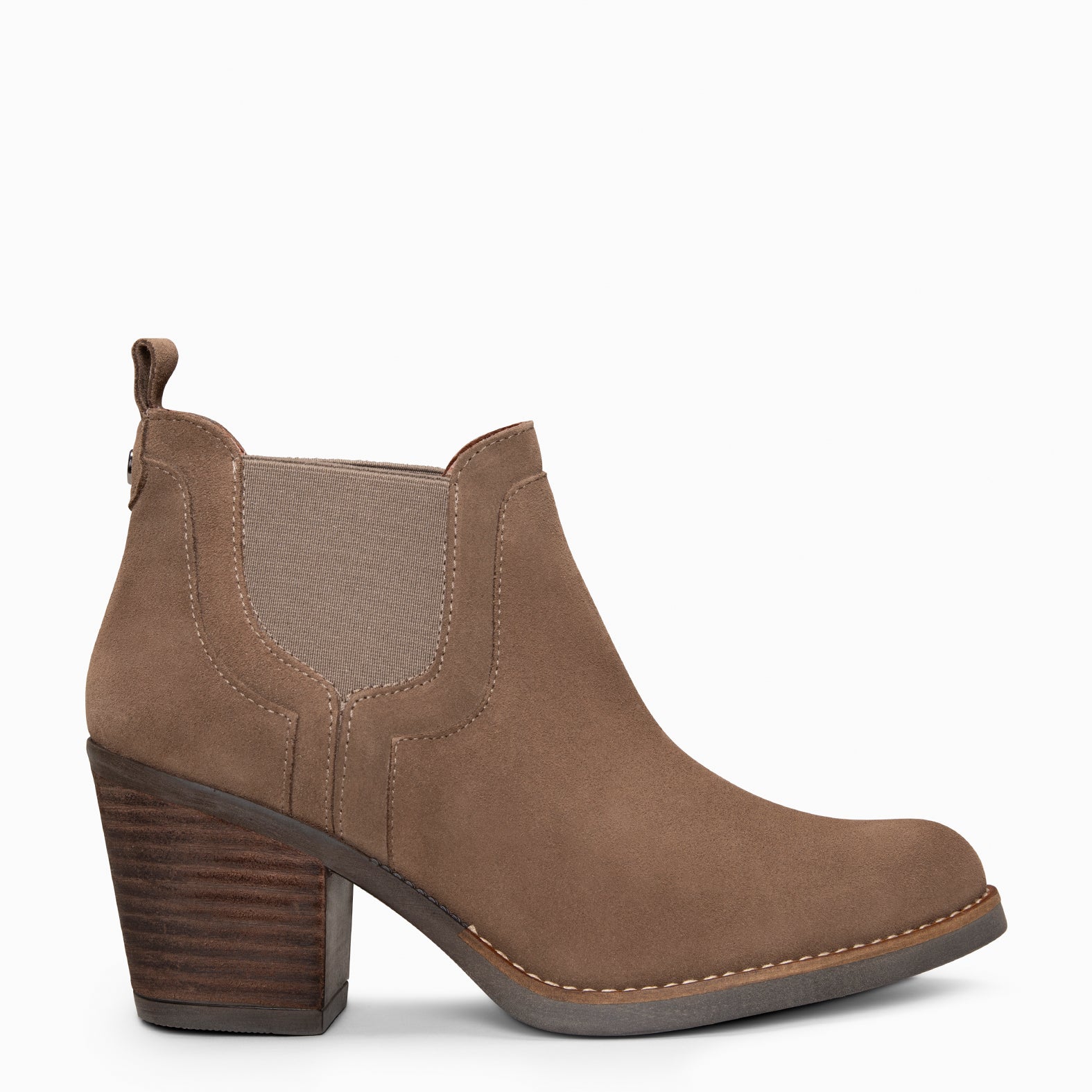 CASSIDY TAUPE High-heeled chelsea style ankle boots miMaO ®