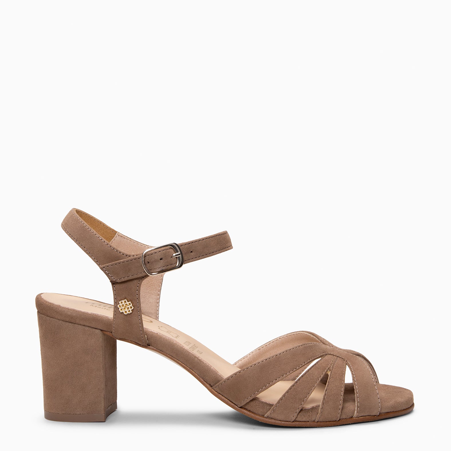 MUSA – Sandalias de Tacón ancho TAUPE