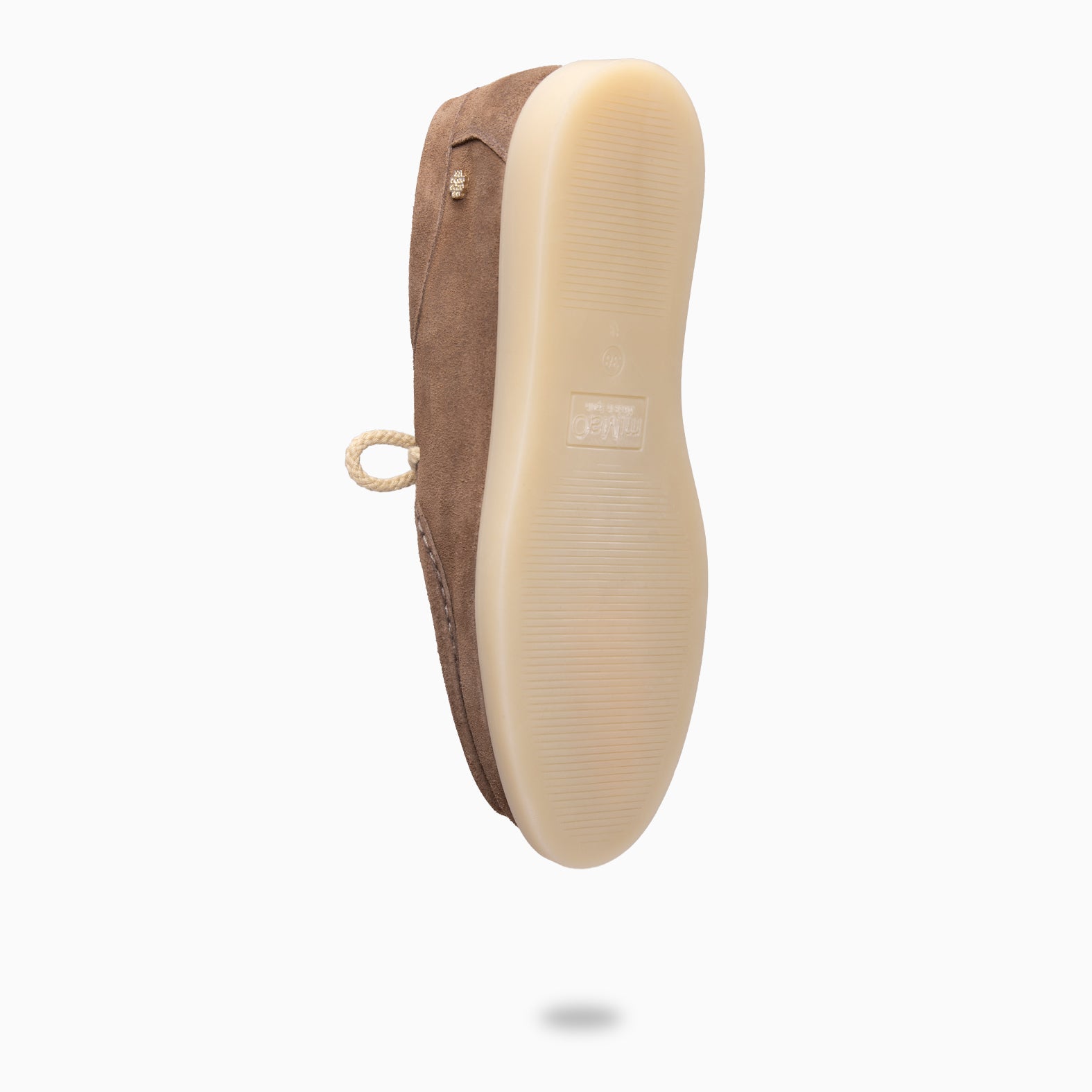 TUPI - Mocasines con cordones de serraje TAUPE