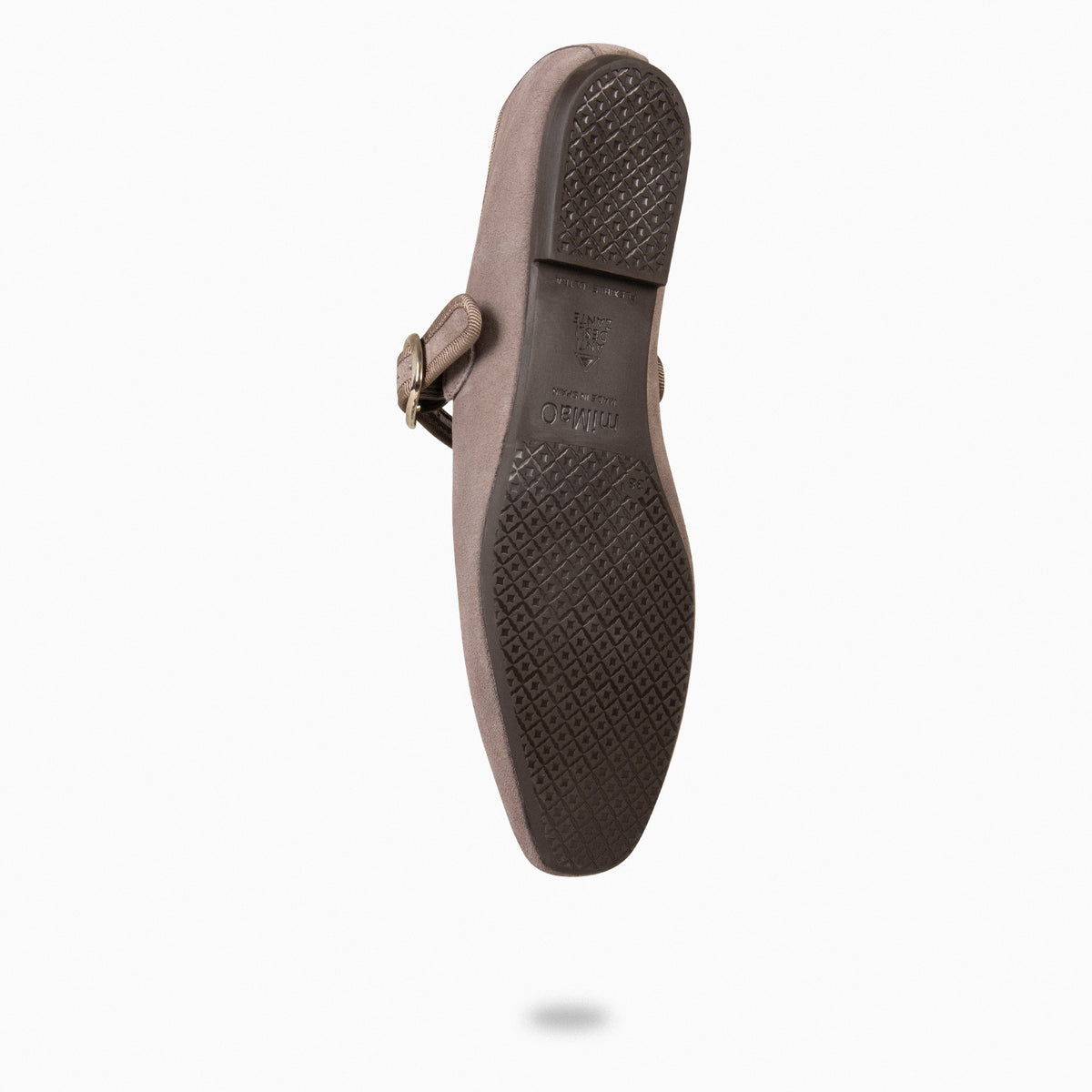 CLARA – TAUPE SQUARE TOE MARY-JANES