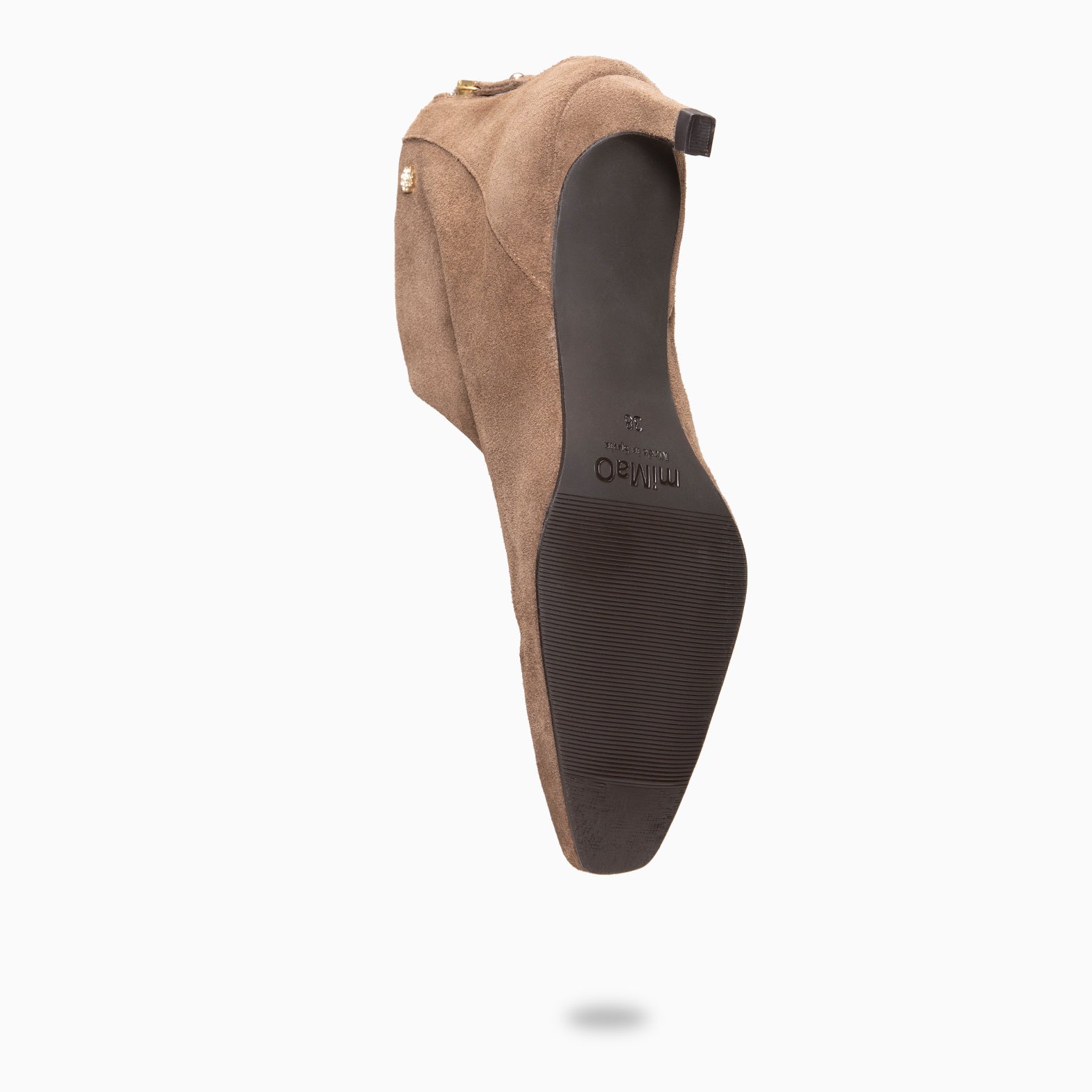 LUISA - Botines de tacón kitten con cremallera TAUPE