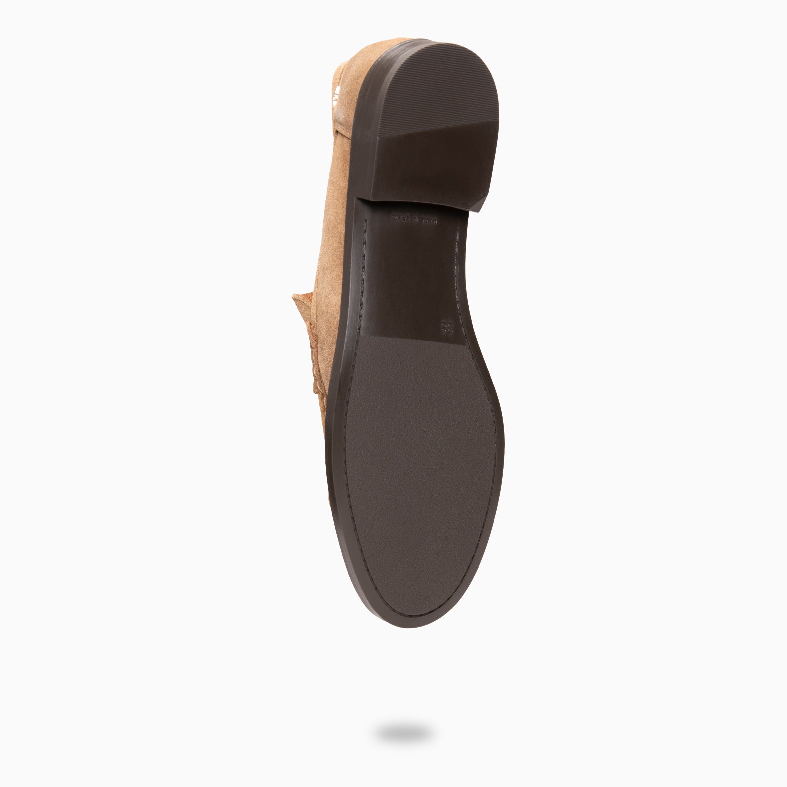 TOKIO - Mocasín en piel de serraje TAUPE