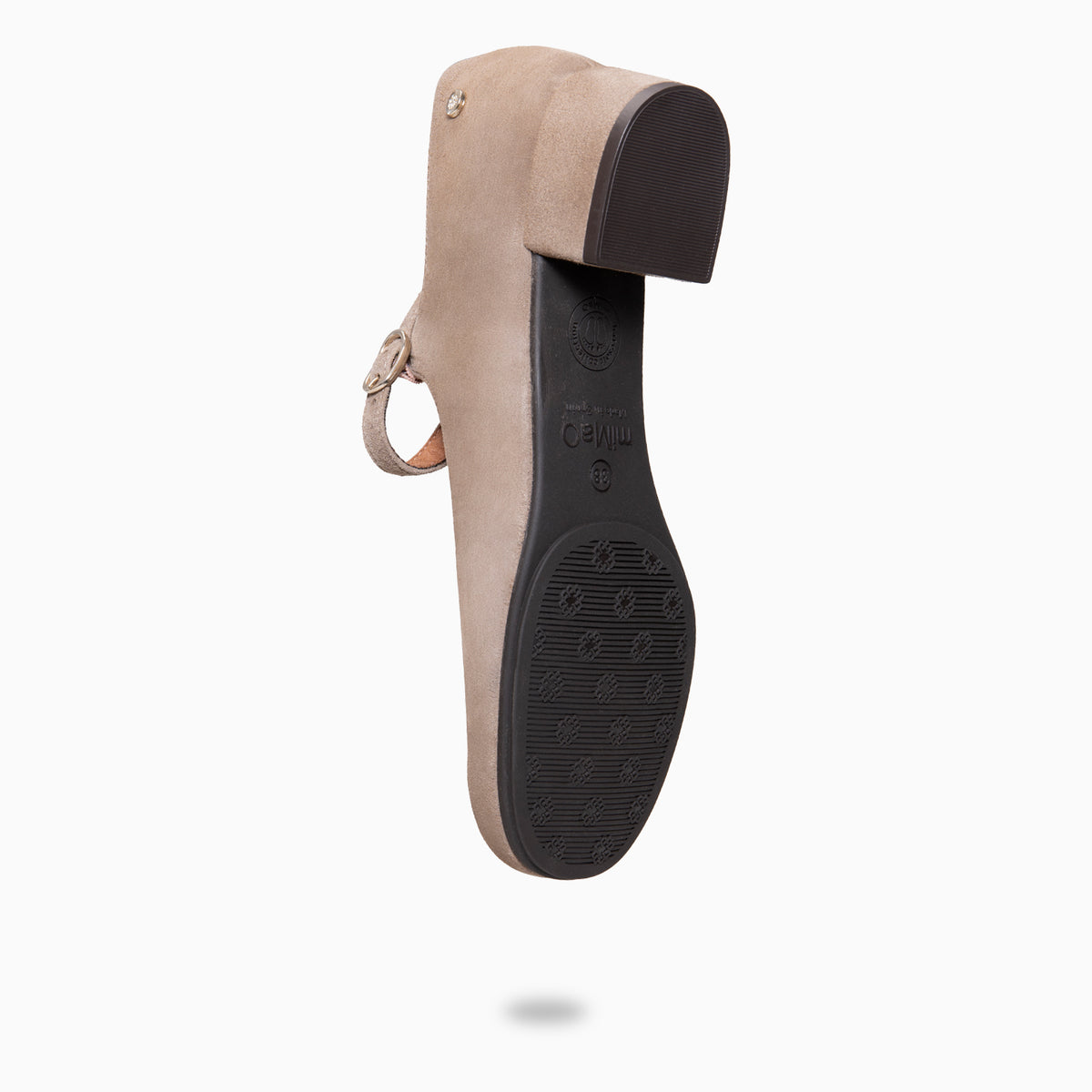 ACACIA - Merceditas de tacón bajo Baresoft TAUPE
