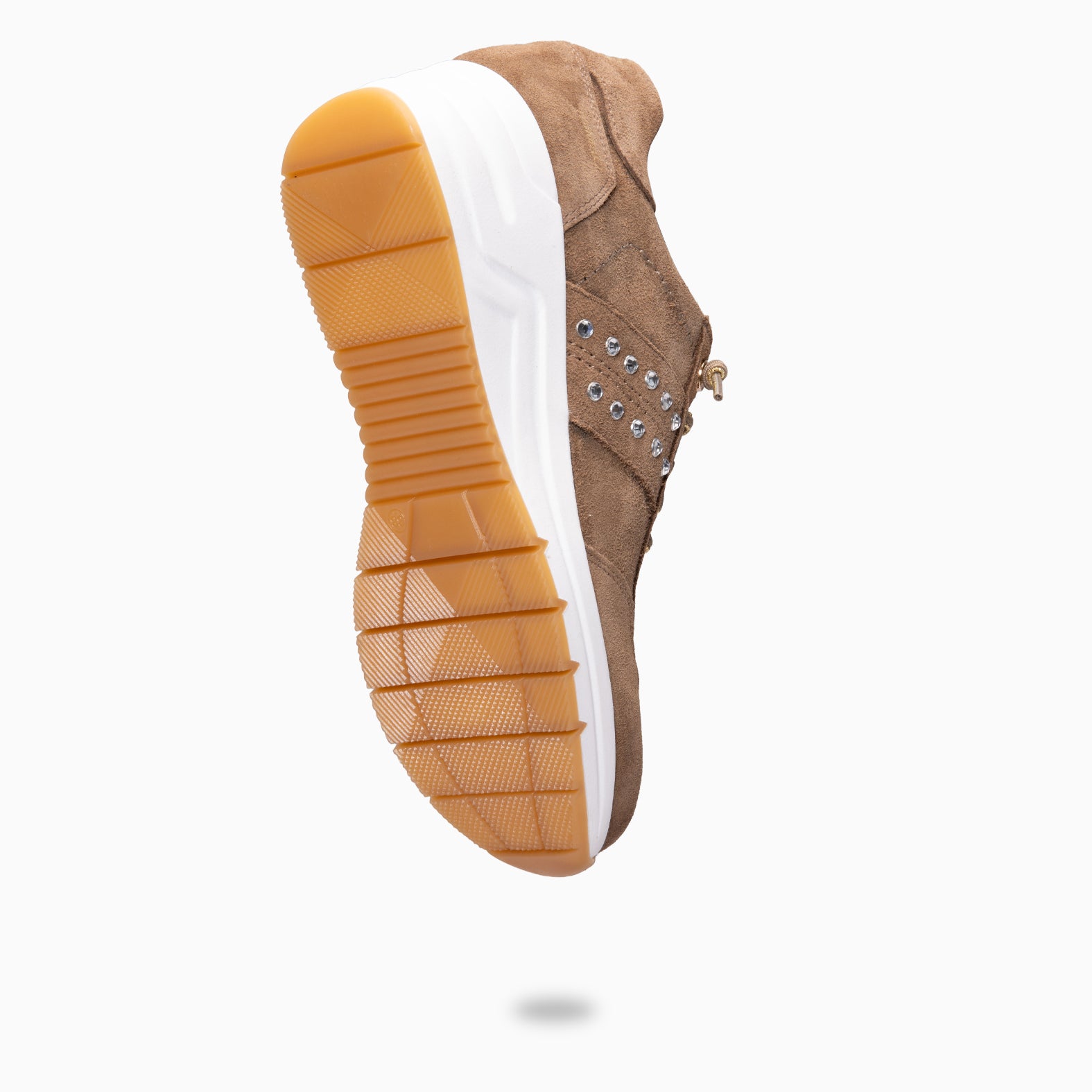 METZ - TAUPE Suede wedge sneakers