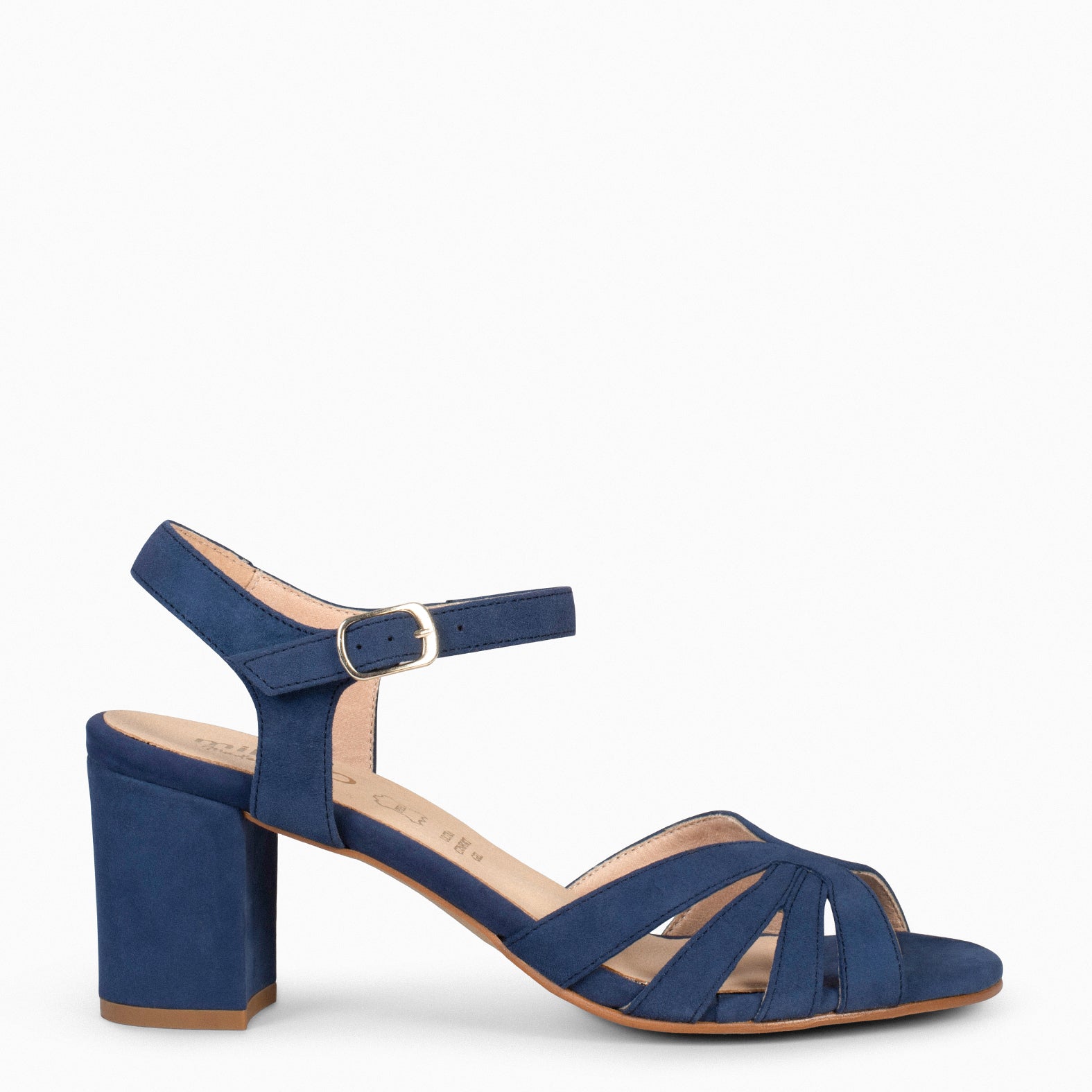 MUSE - NAVY BLOCK HEEL SANDALS