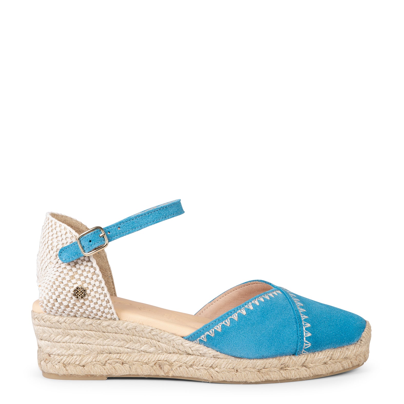 LIMA - TURQUOISE LOW WEDGE ESPADRILLE