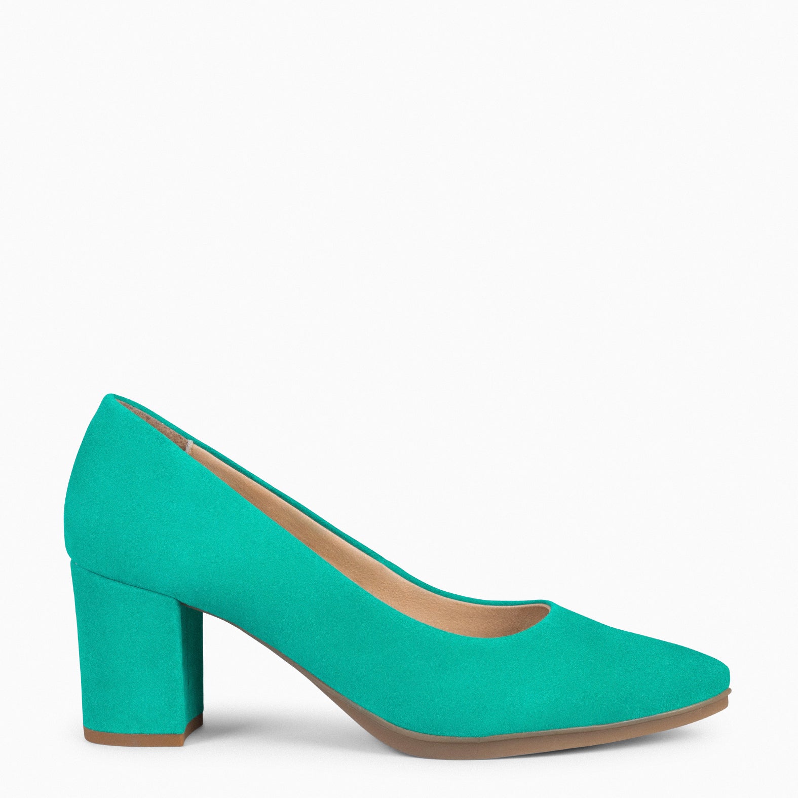 URBAN S - Chaussures à talon moyen en daim TURQUOISE