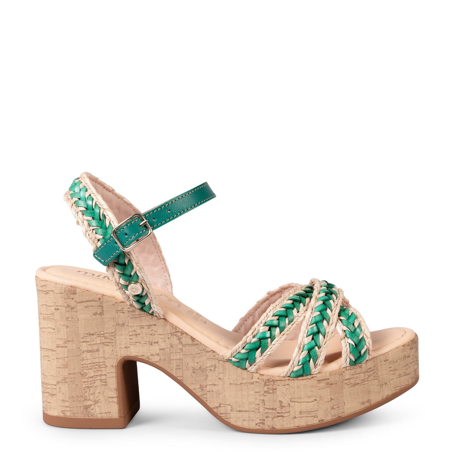 FLORA - SANDALIAS CASUALES DE TACÓN ALTO VERDE