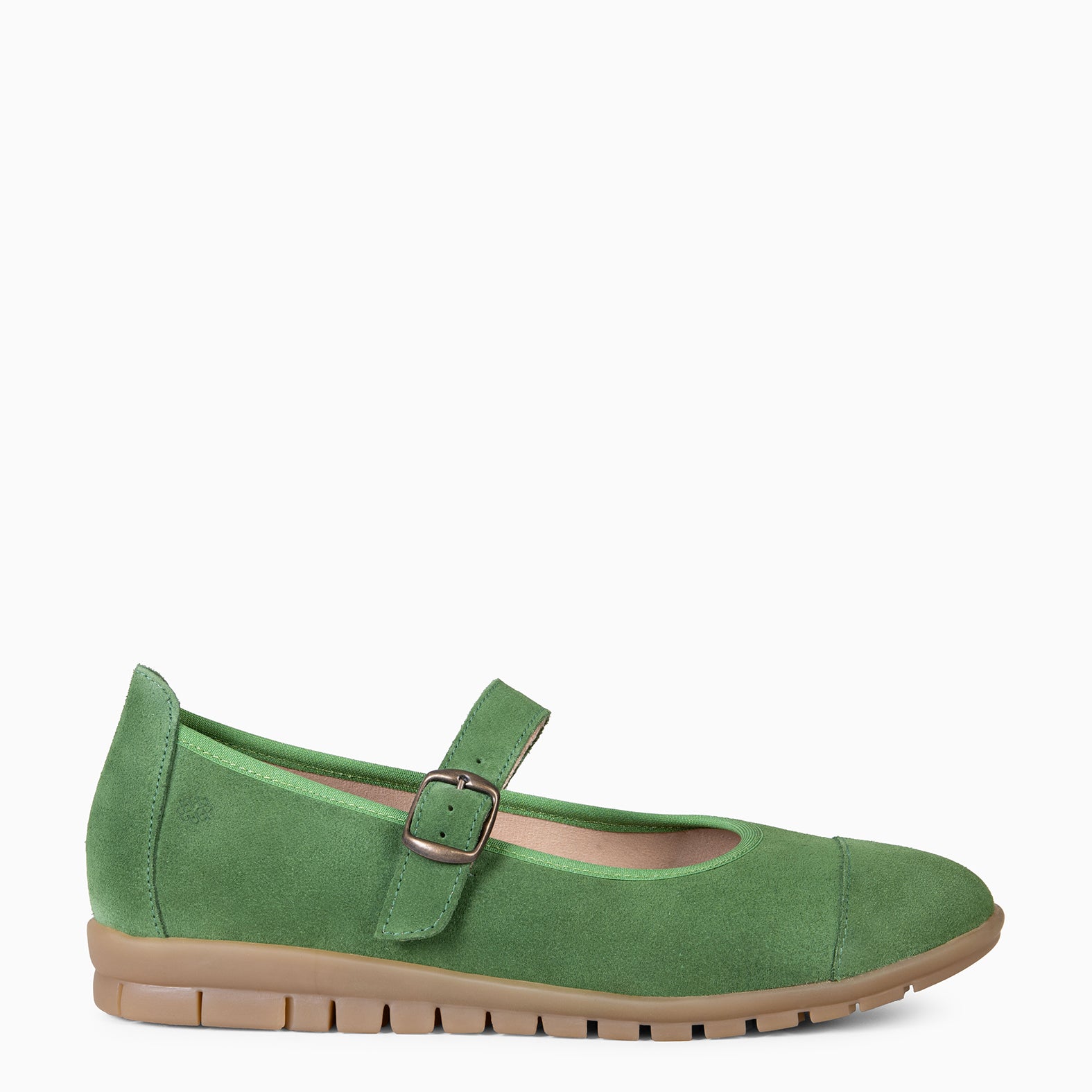 MICAELA - GREEN SUEDE MARY JANES