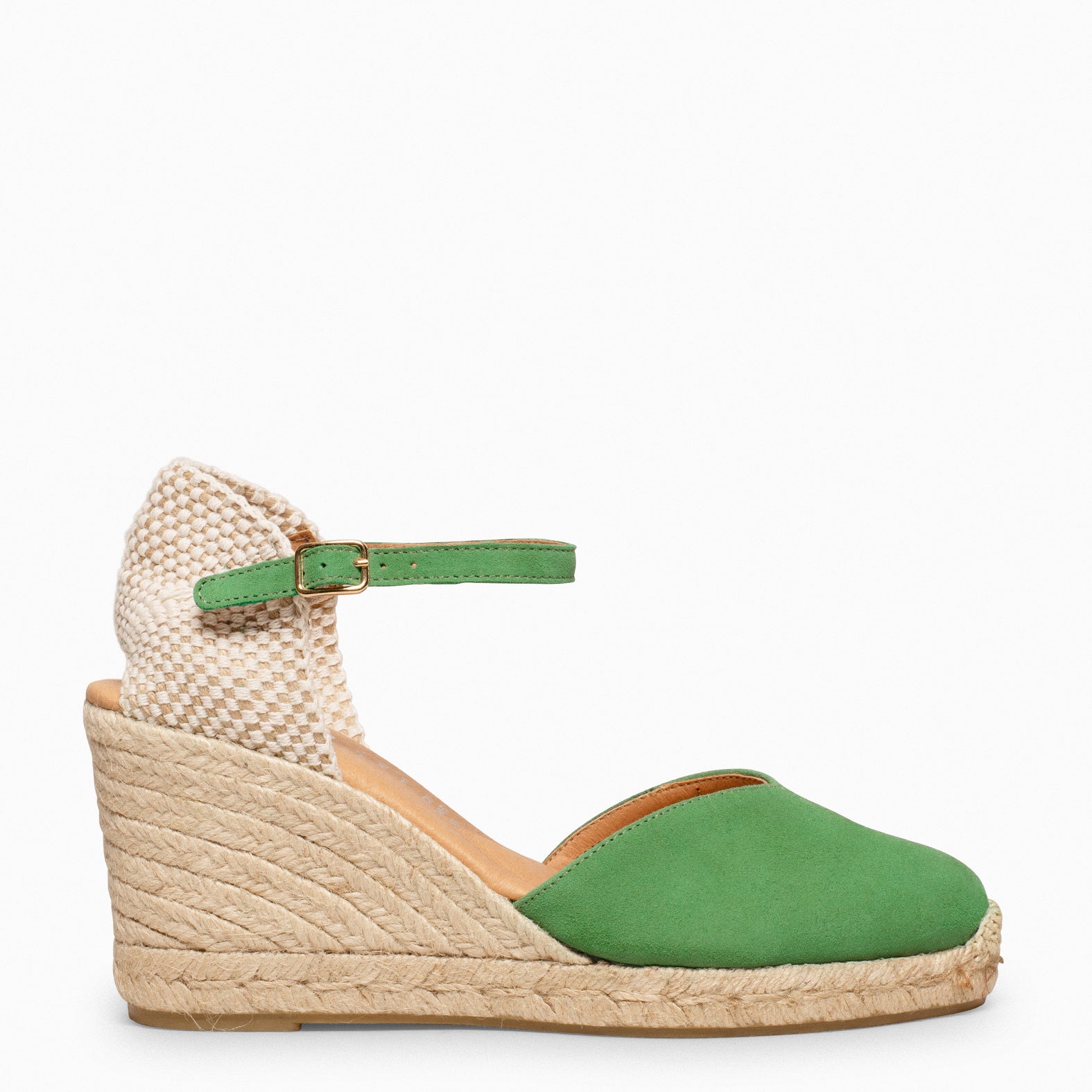 NERJA Espadrilles talon haut VERT miMaO