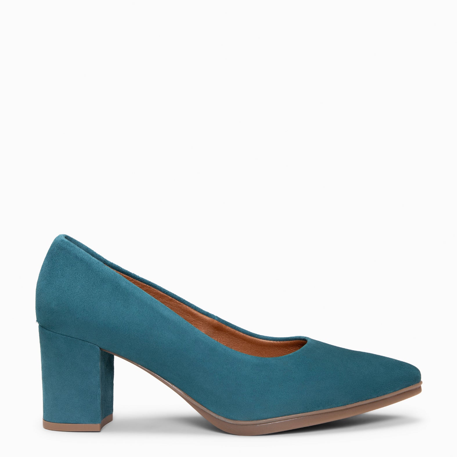 URBAN S - Zapatos de tacón medio de ante VERDE PATO