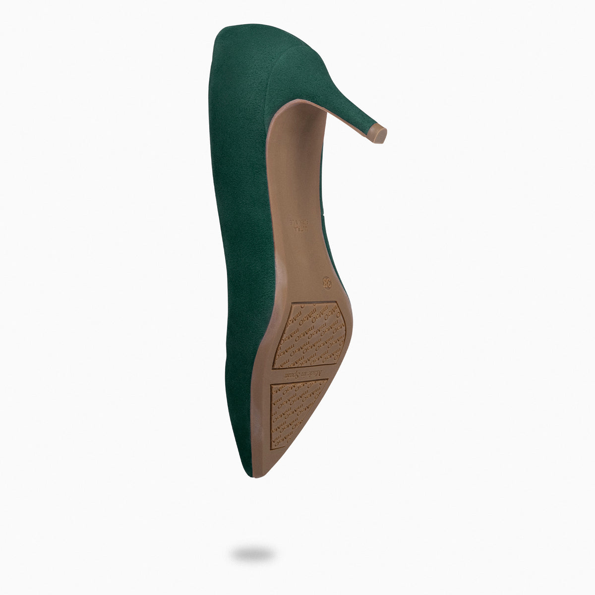 STILETTO – GREEN suede leather stilettos