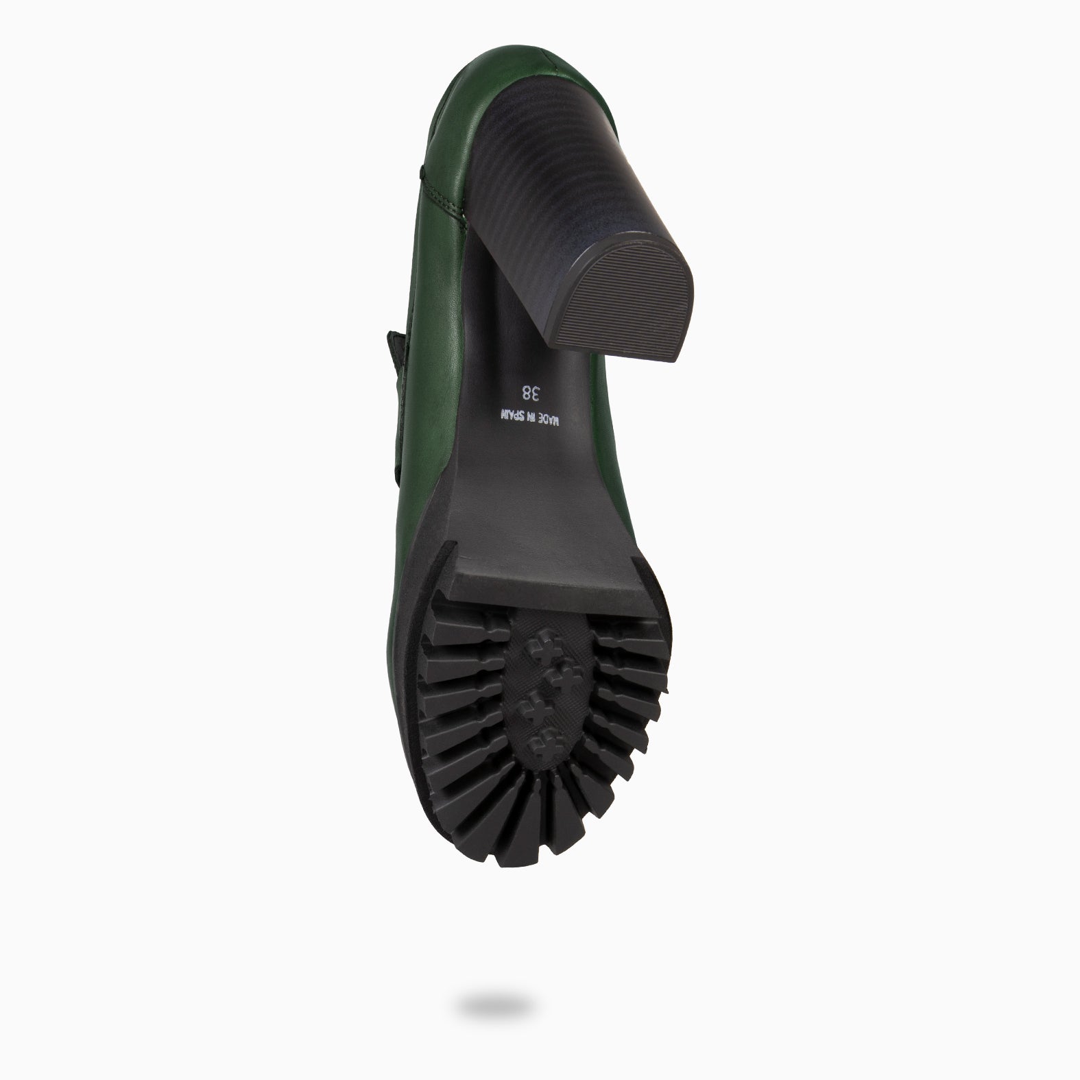 TREND - Mocasín con tacón y plataforma VERDE