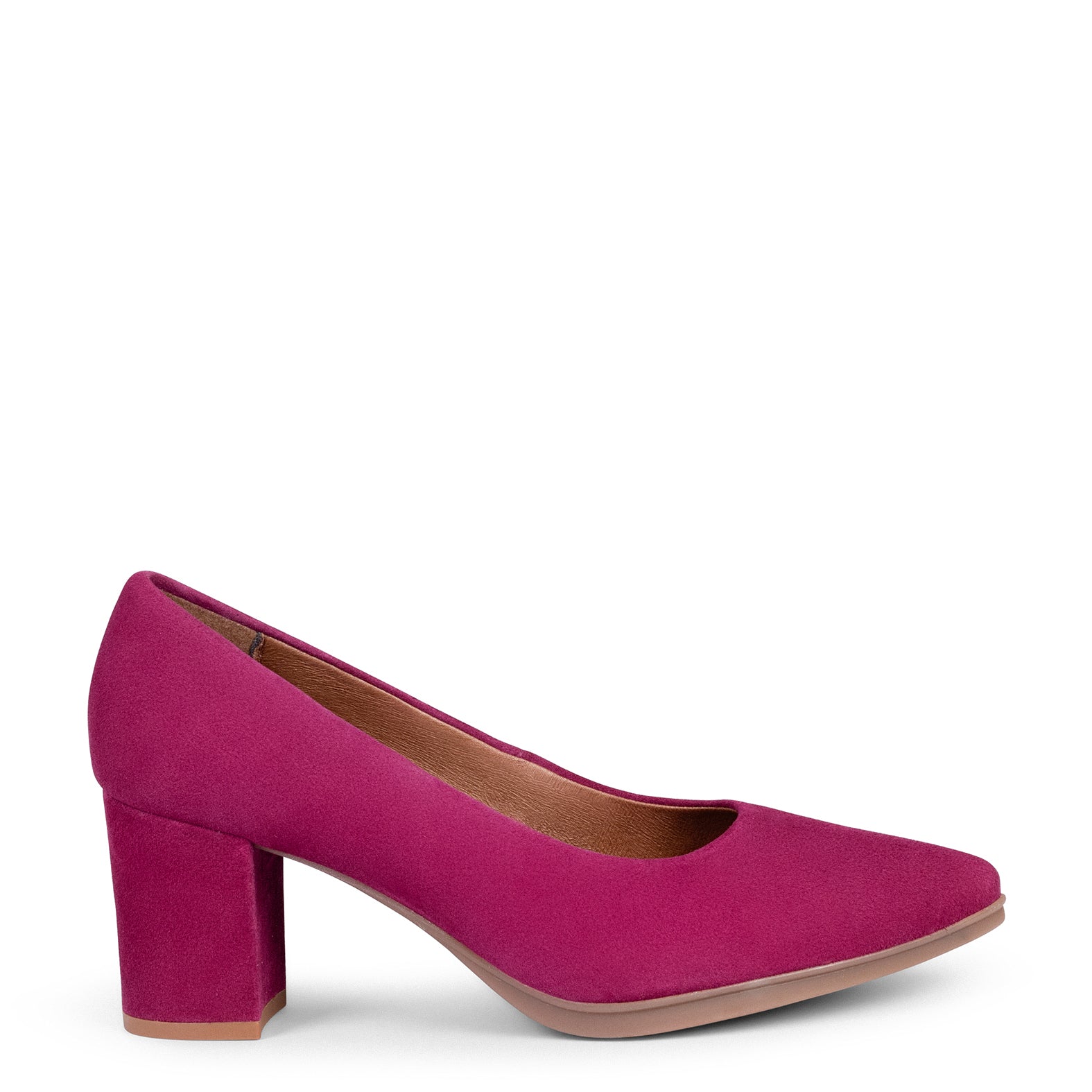 URBAN S - WINE suede mid-heeled shoes