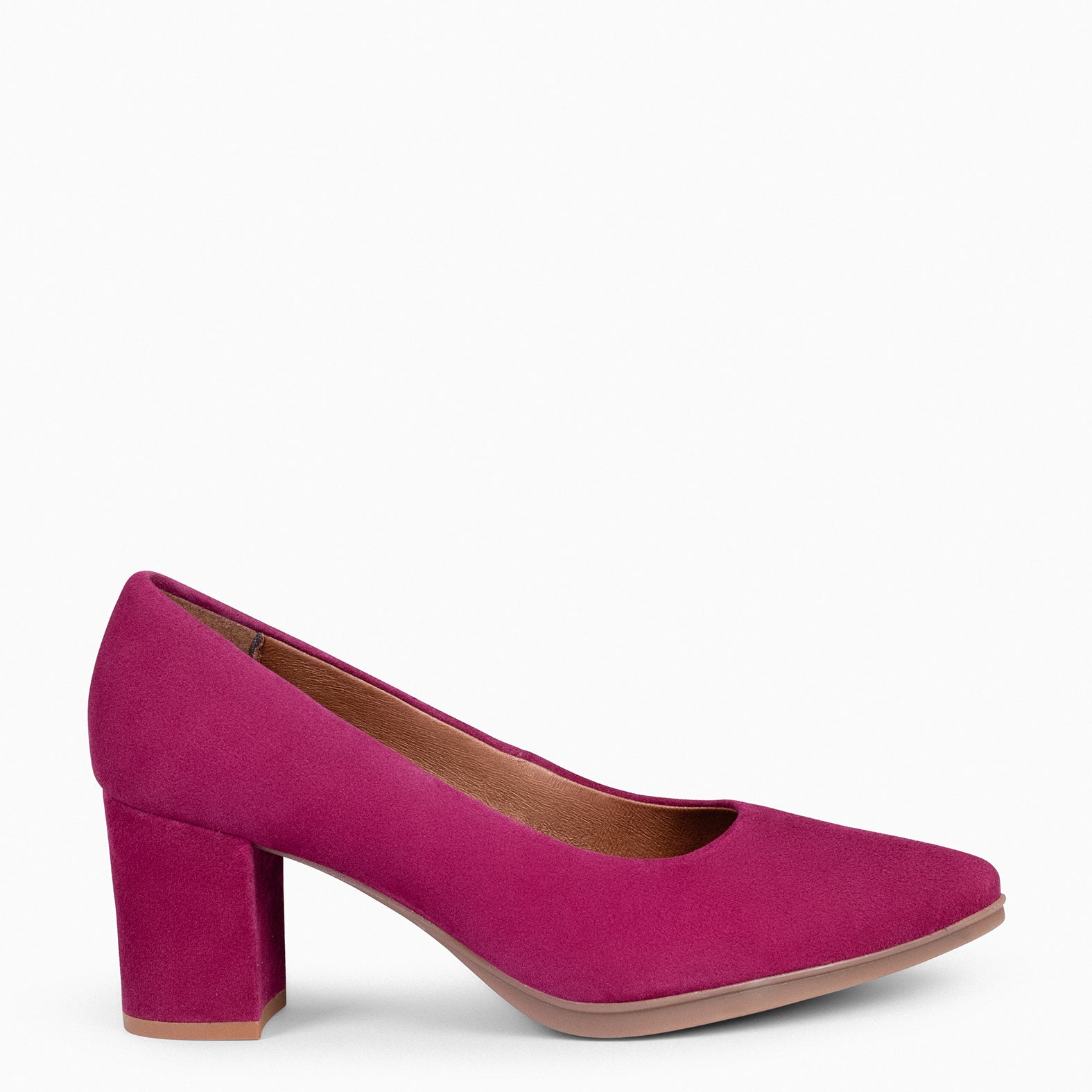 URBAN S - Zapatos de tacón medio de ante VINO