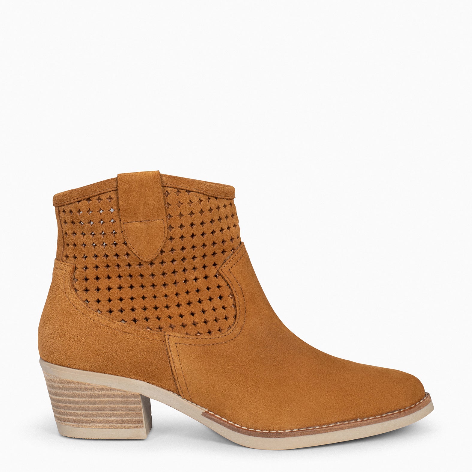 HOUSTON – Bottines cowboy à talon CAMEL