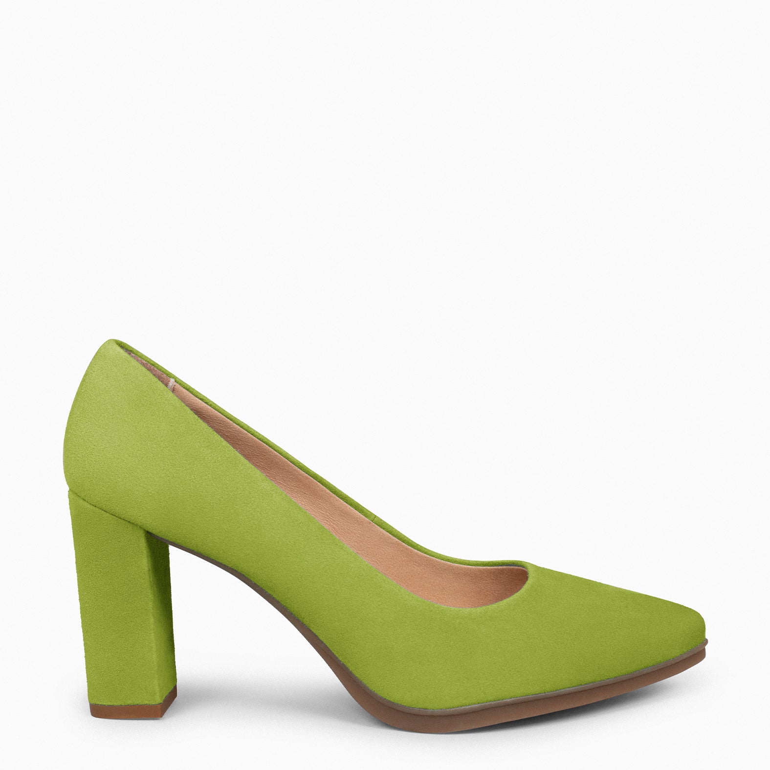 URBAN – Zapatos de tacón alto de ante VERDE PISTACHO - miMaO ®