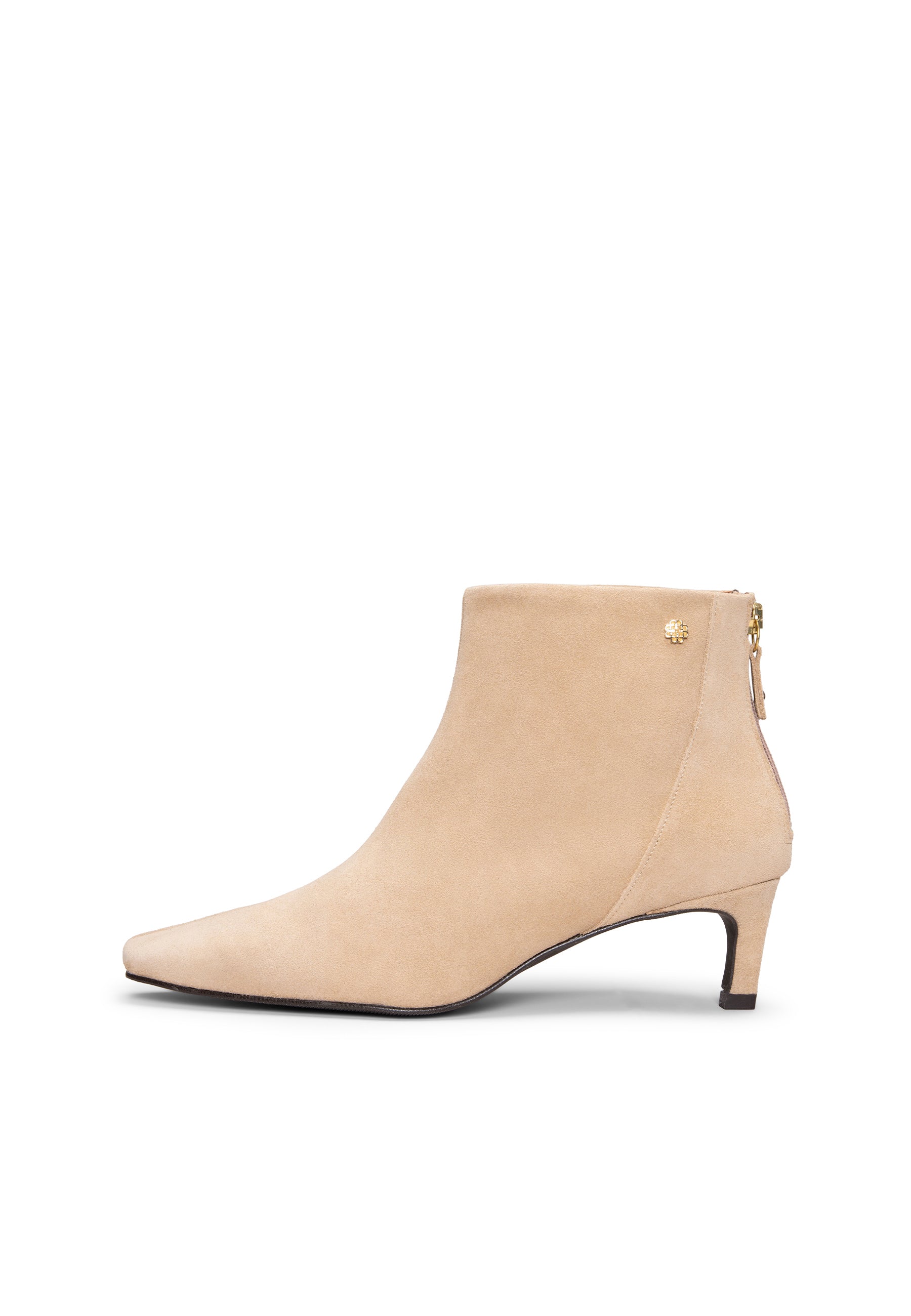 LUISA - Botines de tacón kitten con cremallera BEIGE