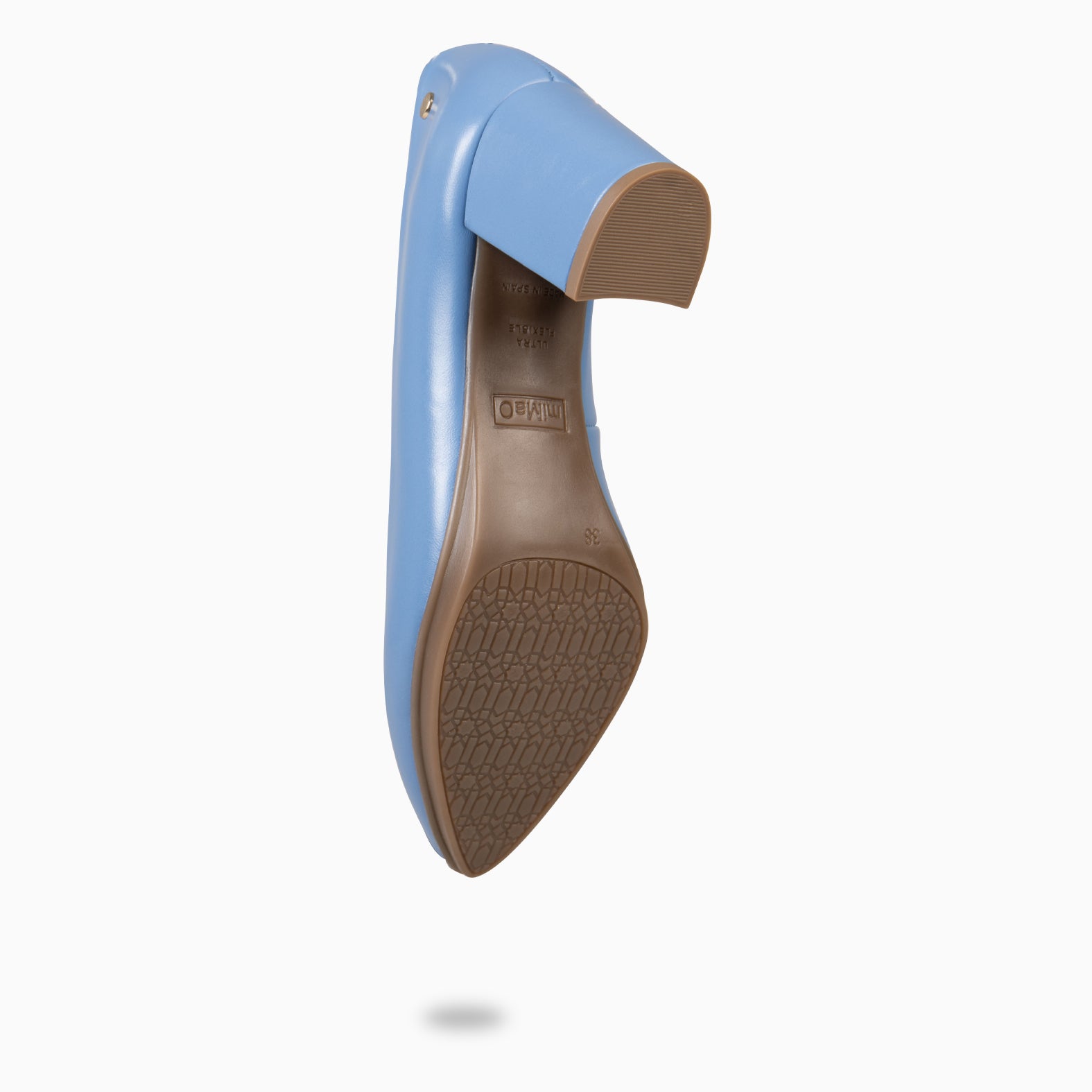URBAN S SALON - BLUE NAPPA LEATHER MID HEEL