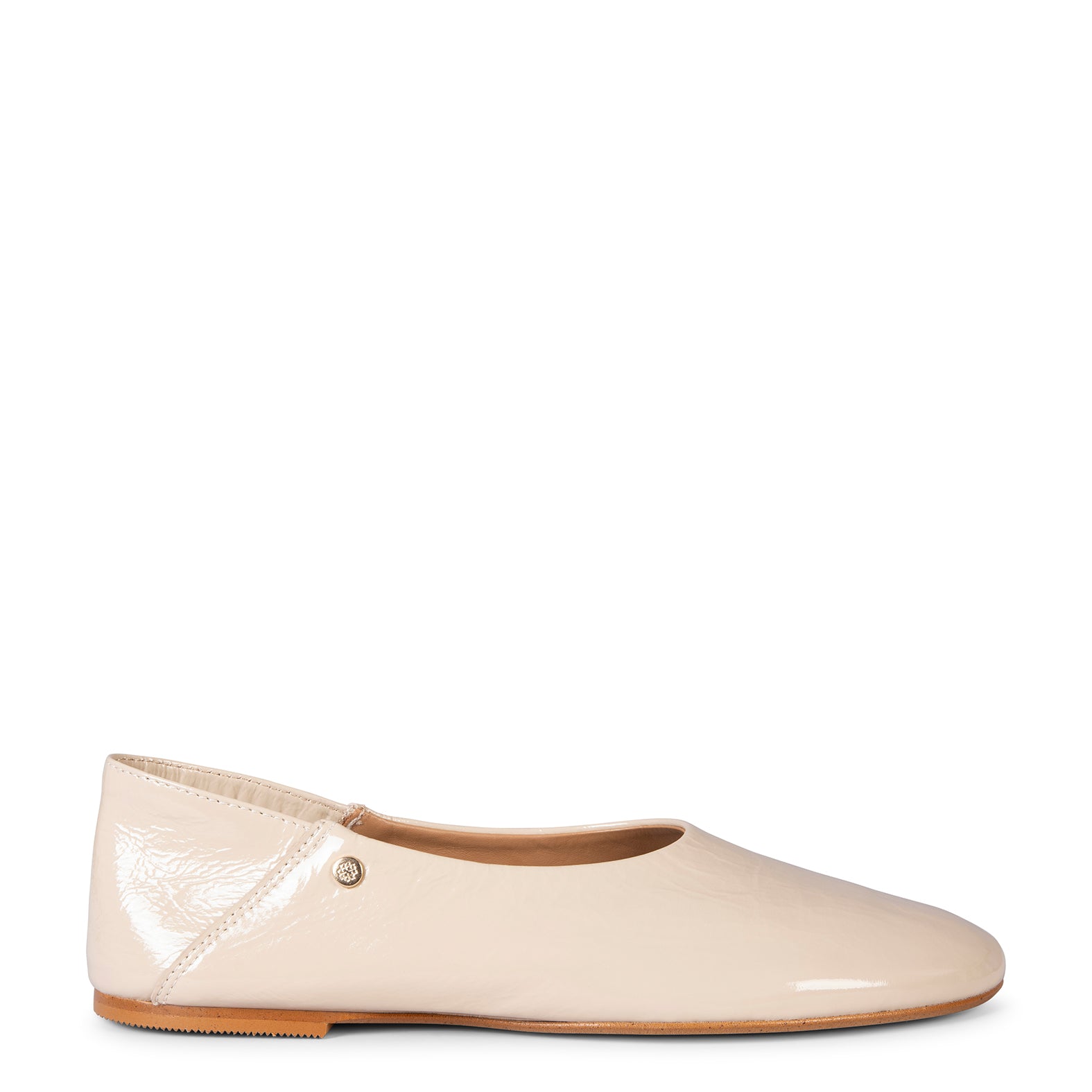 NANUK – Chaussures plates en cuir BEIGE