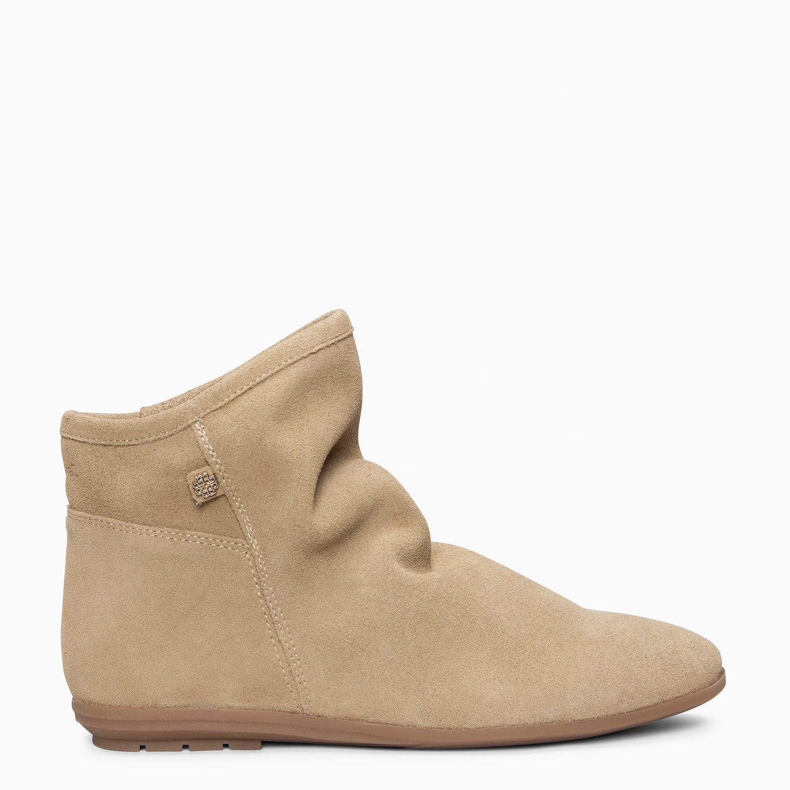 CHESS - Botines de ante con caña fruncida BEIGE