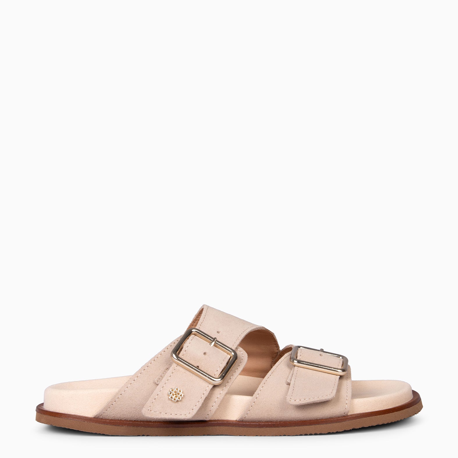 FRIDA - Sandalias tipo pala de ante BEIGE