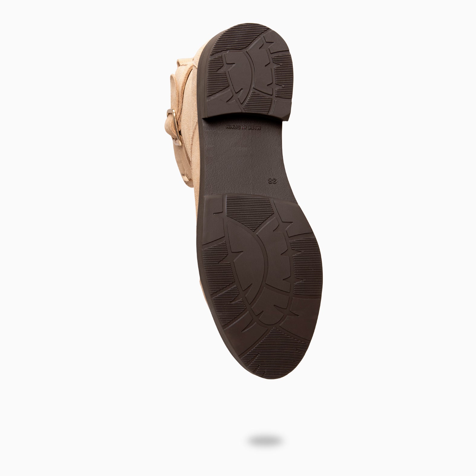 BELFAST – Botines con cordones de piel de serraje BEIGE