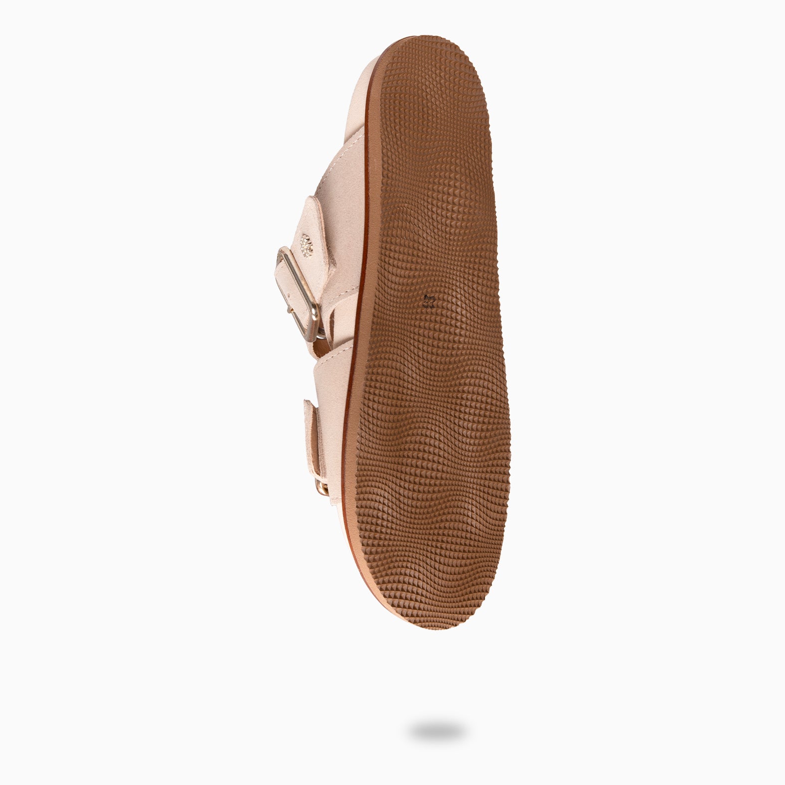 FRIDA - Suede slide sandals BEIGE