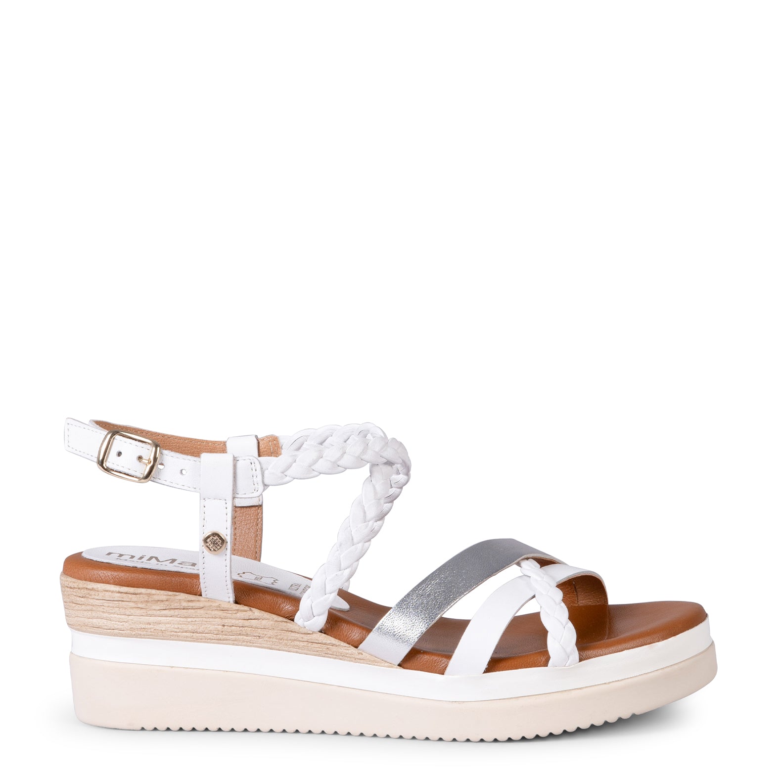 GLADYS – Sandales à talon compensé et lanières BLANC