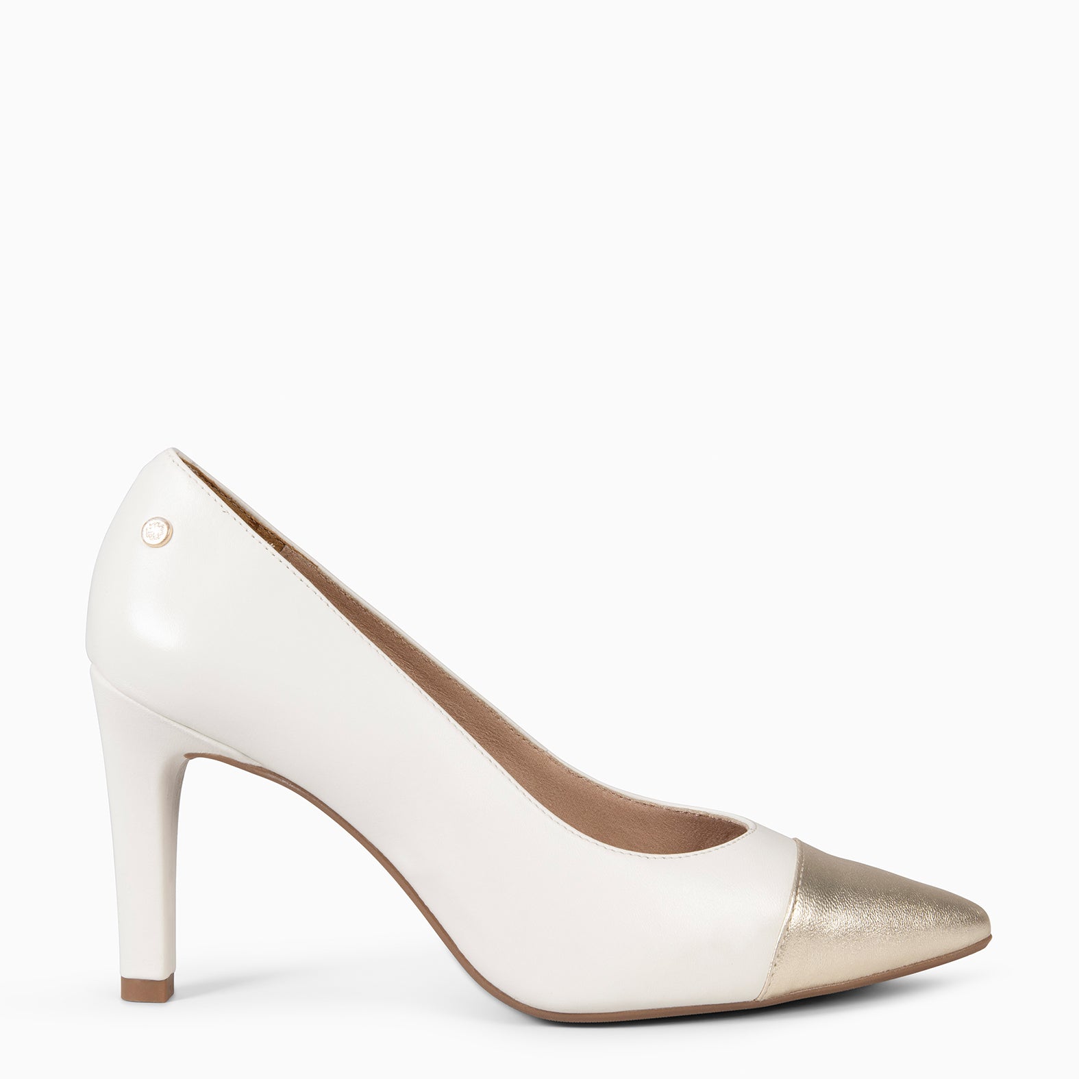 LILLY – Zapato de tacón alto y puntera MARFIL