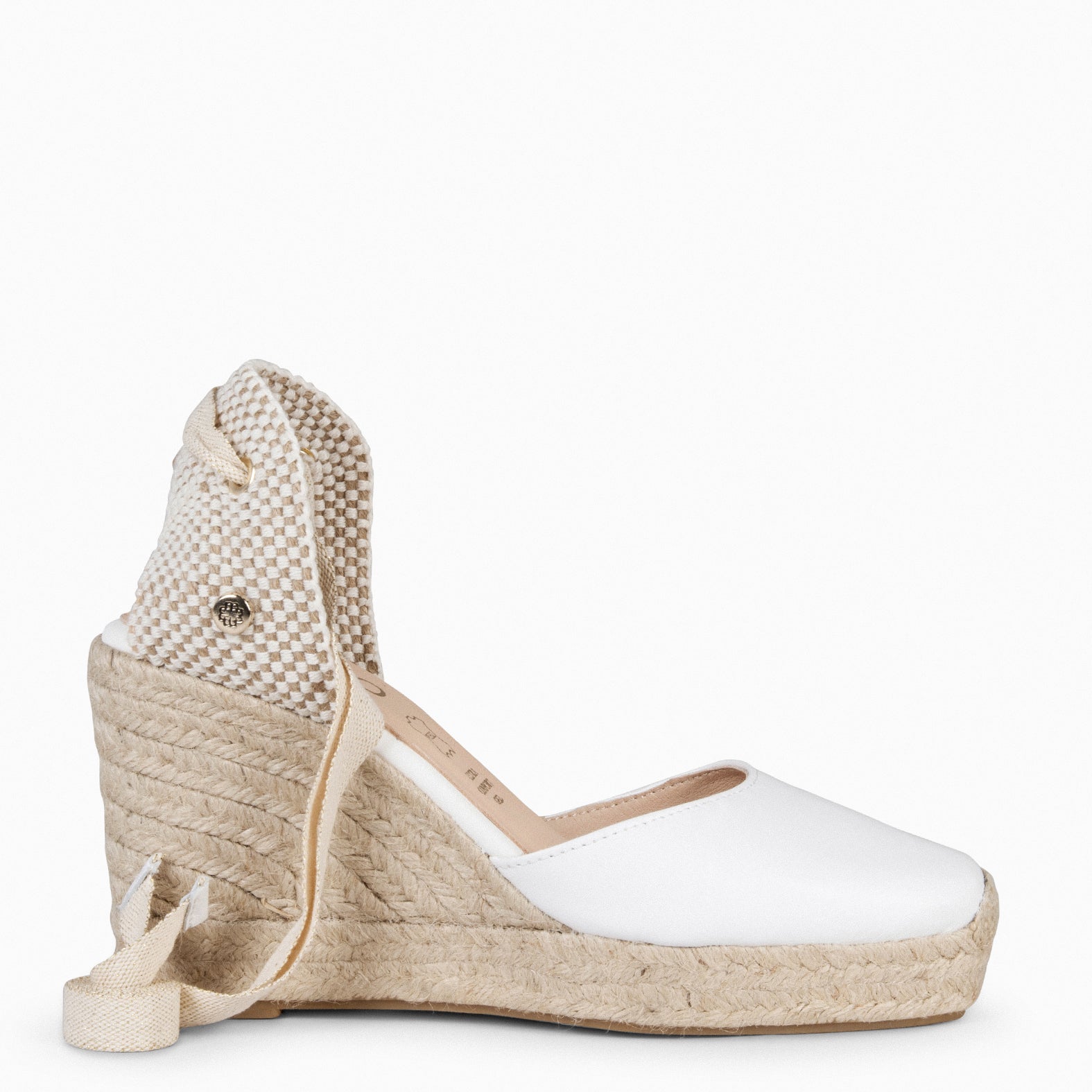 MOMBASA - WHITE ESPADRILLES WITH RIBBONS