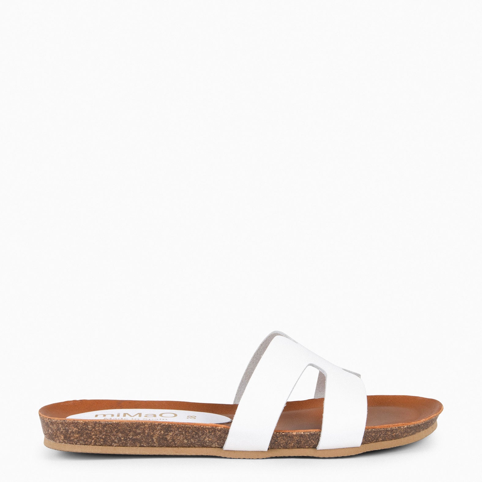 CLIVIA - WHITE BIO FLAT SANDALS