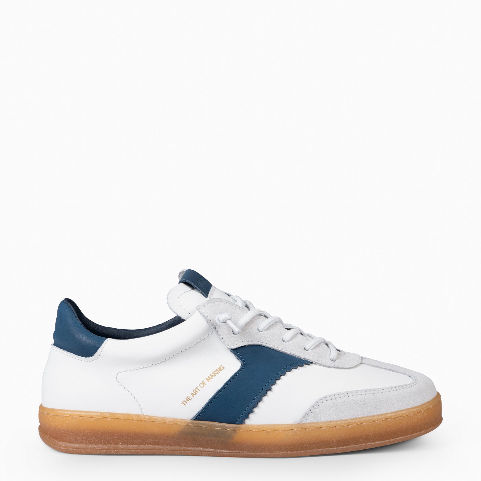 AARON – Sneakers multi cuir BLANC pour homme