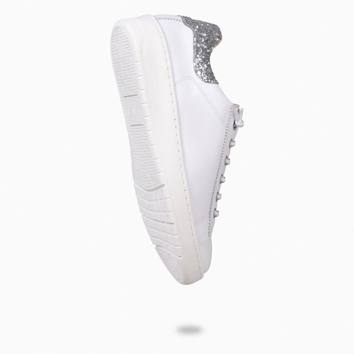 NANTES - Zapatillas Elegantes Blanco y PLATA
