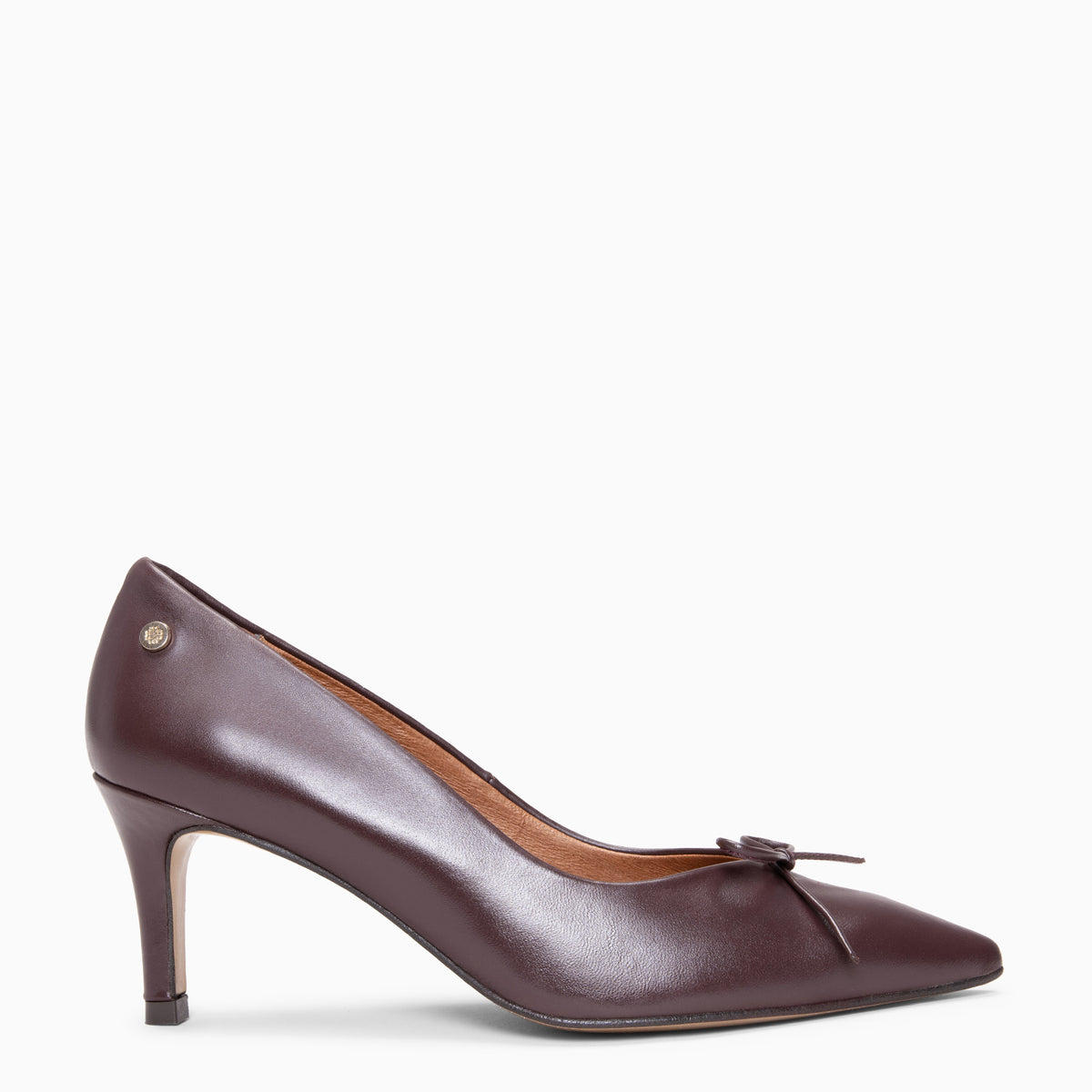 MONI - Zapatos de salón de tacón fino con lazo BURDEOS