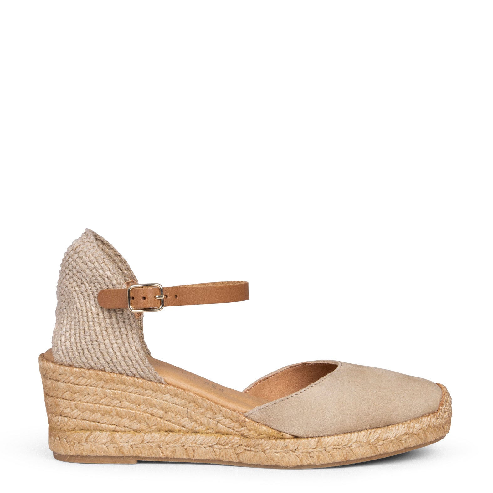 ALTEA – Espadrilles à talon compensé SABLE