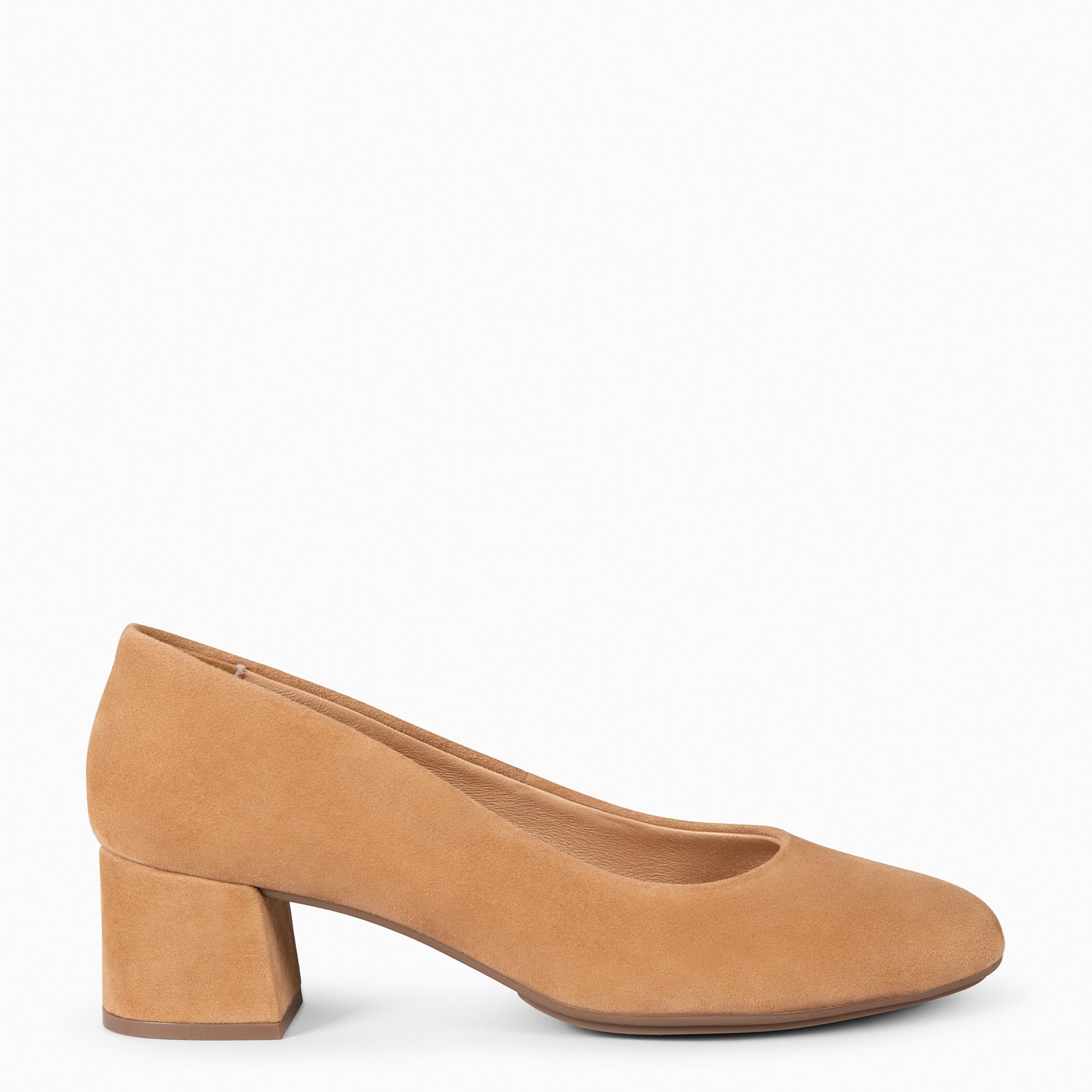 URBAN REDONDO - Zapatos de tacón bajo de ante CAMEL - miMaO ®