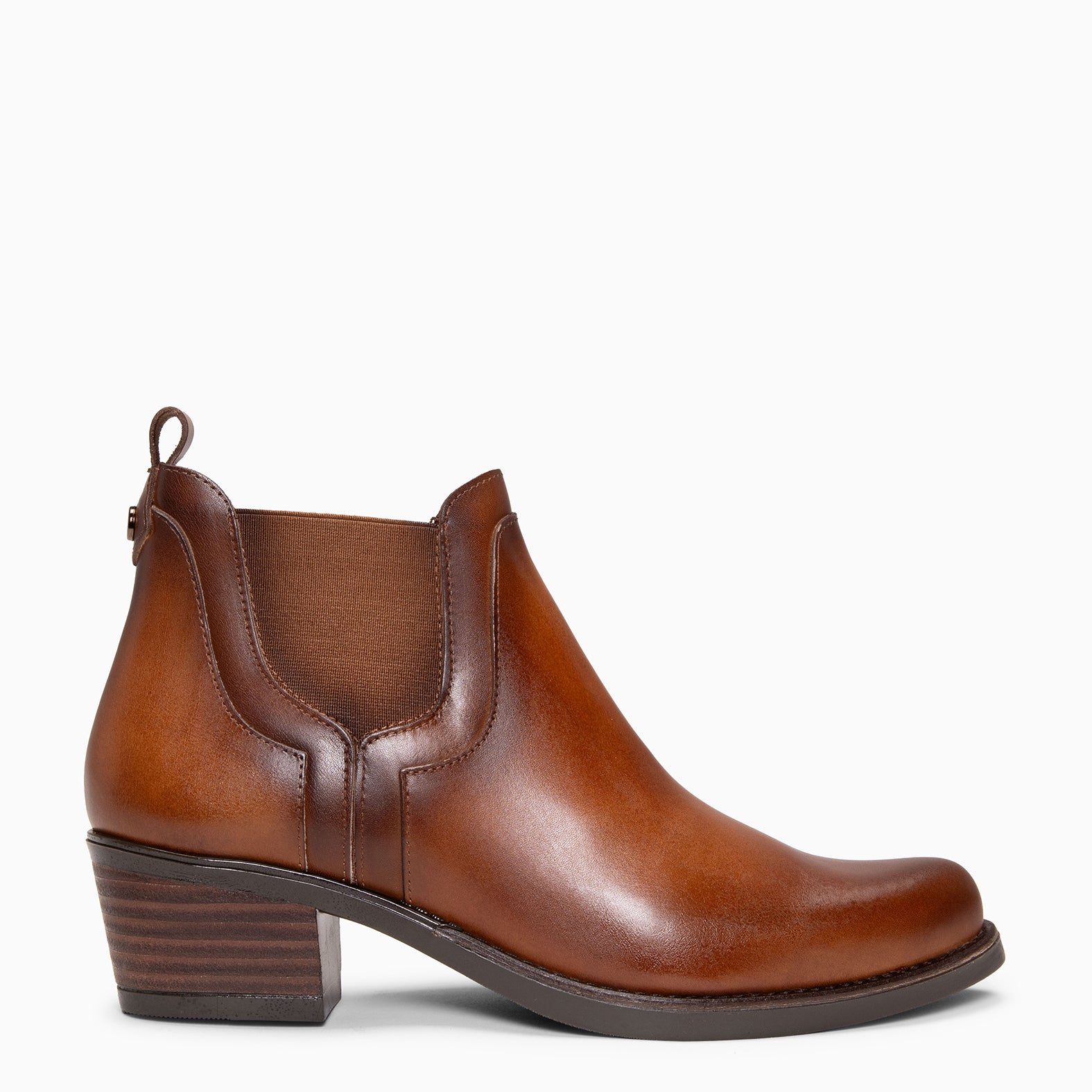 BILLY - Botines de tacón tipo Chelsea CAMEL