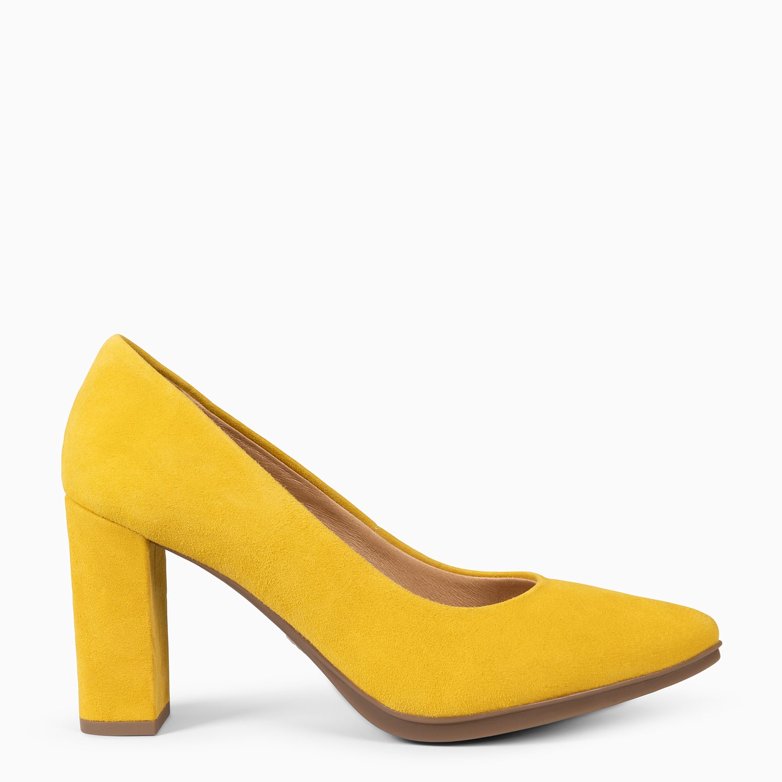 URBAN – Zapatos de tacón alto de ante AMARILLO - miMaO ®