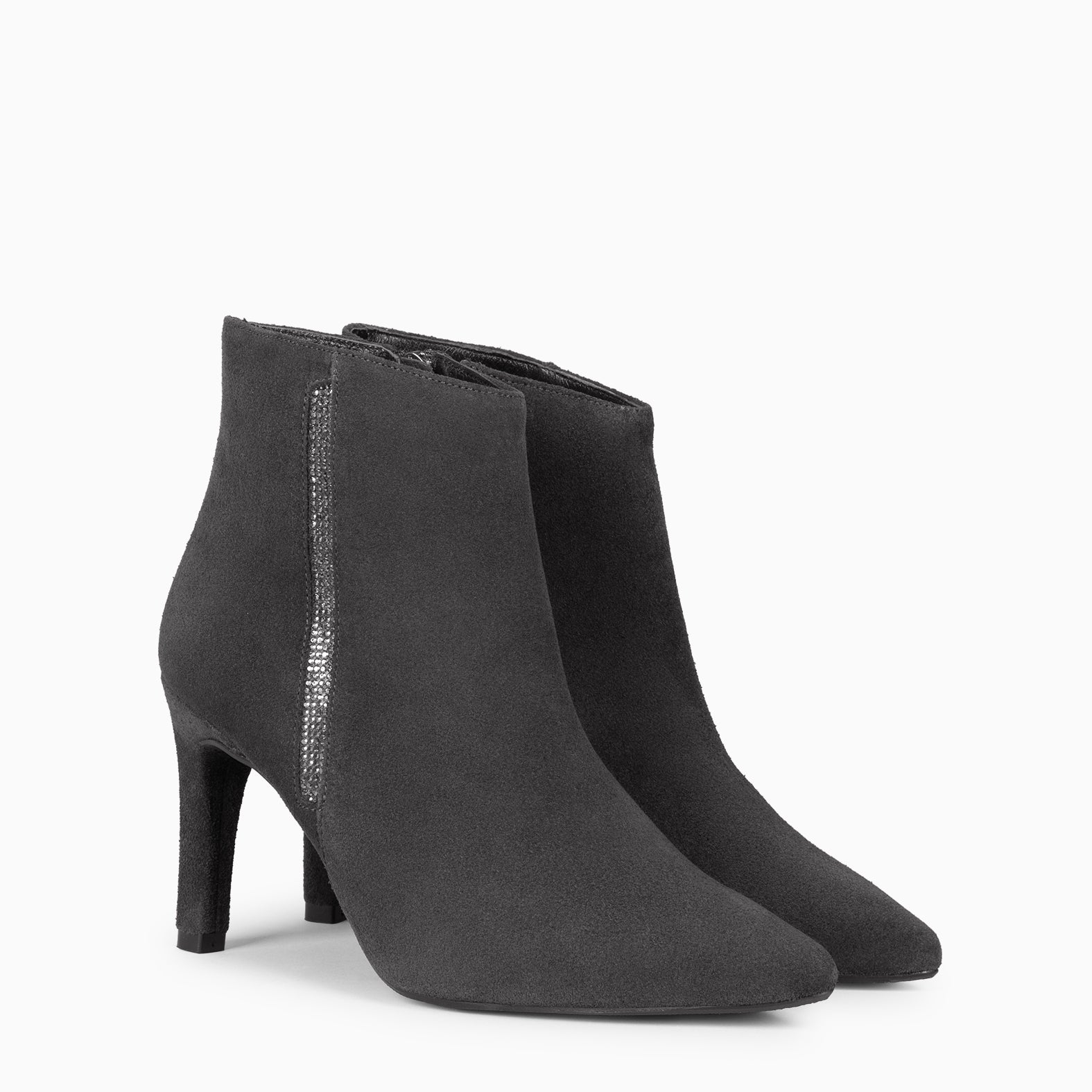 BOTÍN GLAM - Botines de tacón fino GRIS