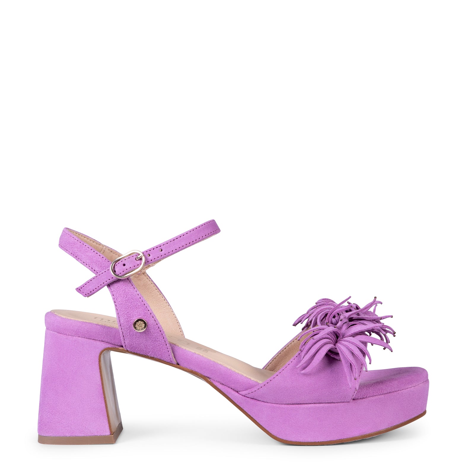 POMPON – Sandales à talon moyen MAUVE