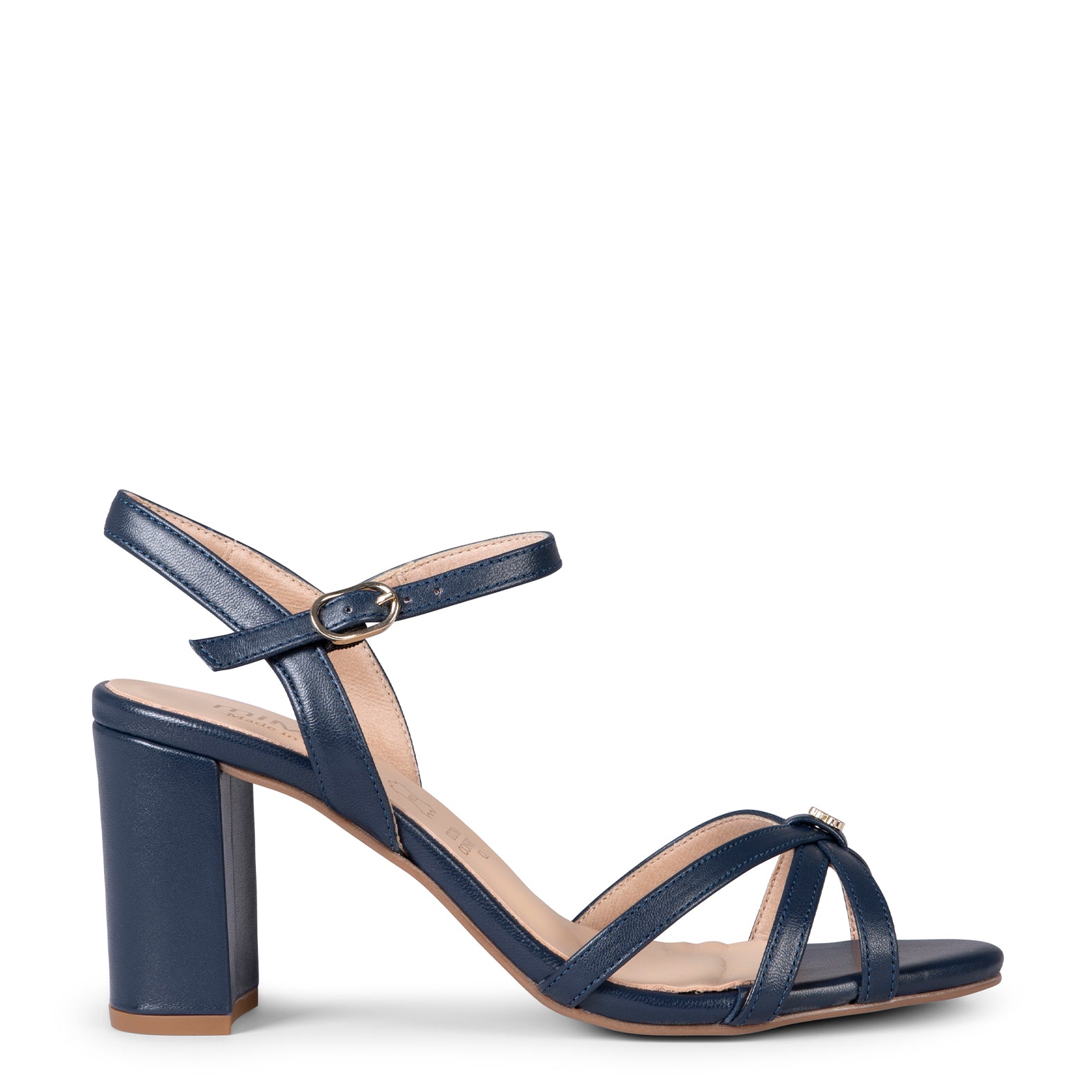 SONIA – Sandales à talon large BLEU MARINE