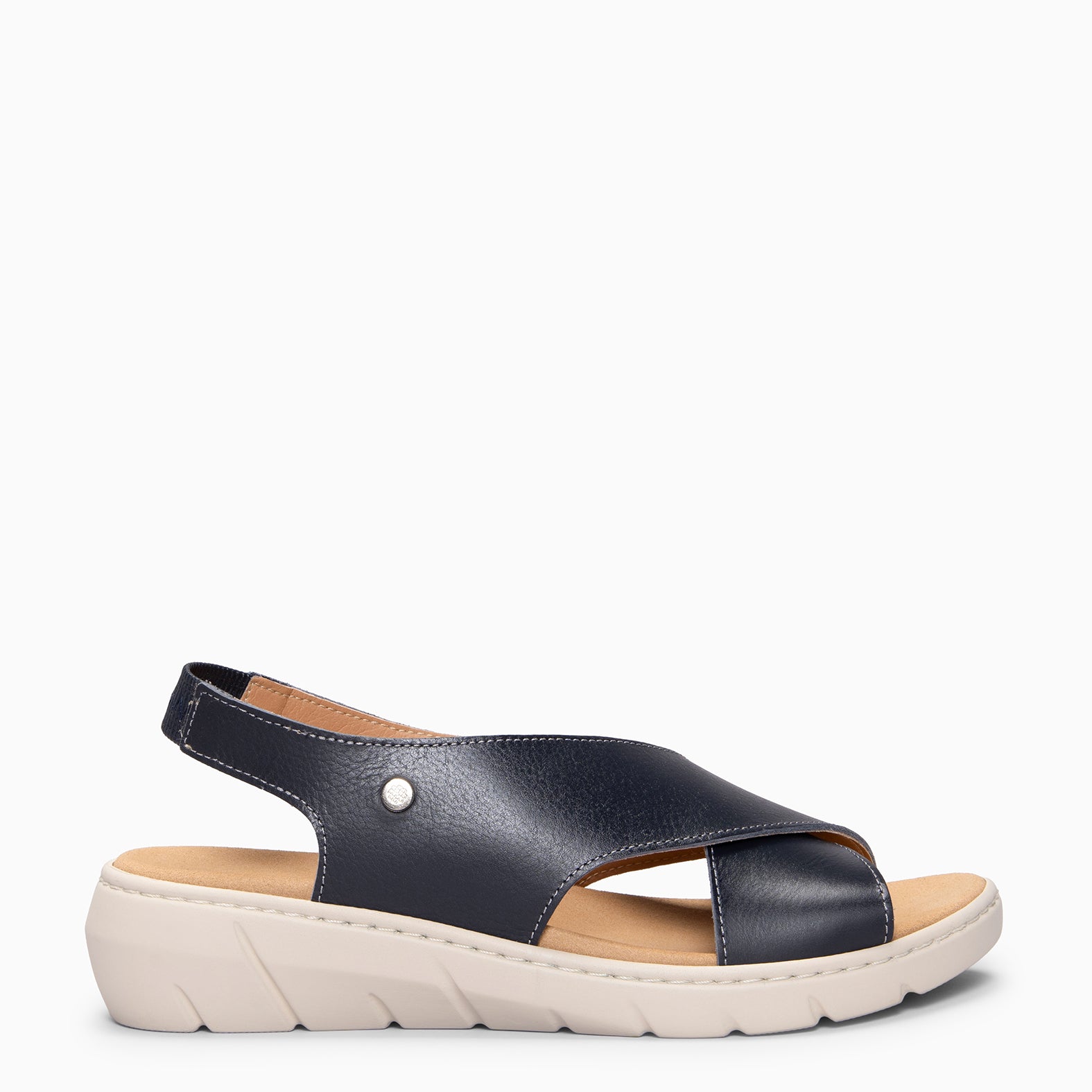 LUPÉ - Sandálias slingback com palmilha removível MARINHO