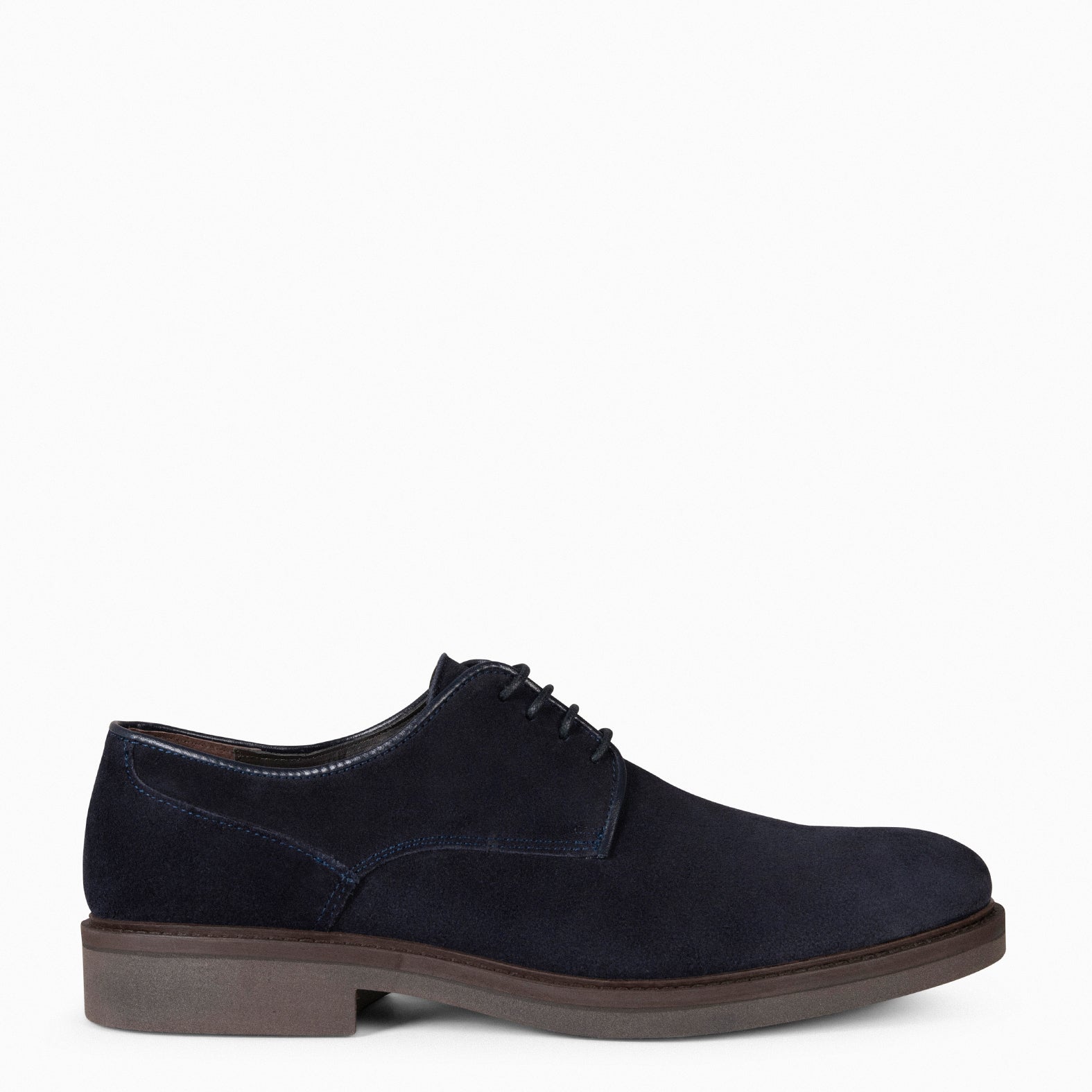 ALONSO – Chaussures à lacets en daim BLEU MARINE pour homme