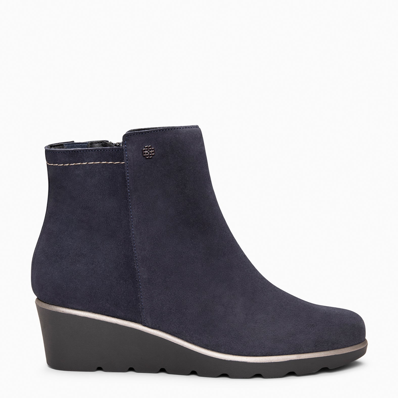 LULEA - Botín de serraje hidrófugo MARINO