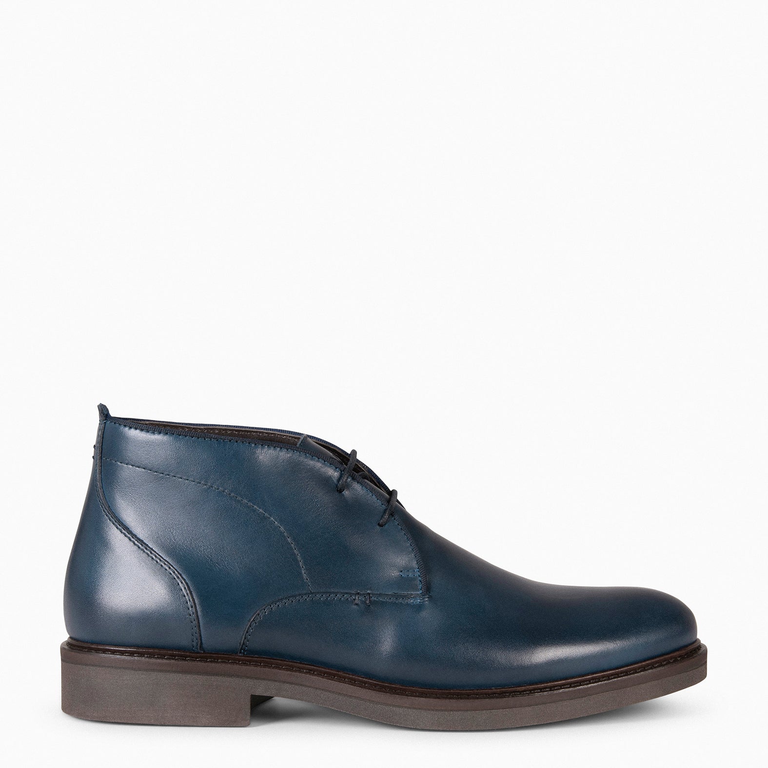 CERVANTES – Chaussures à lacets en cuir BLEU MARINE pour homme