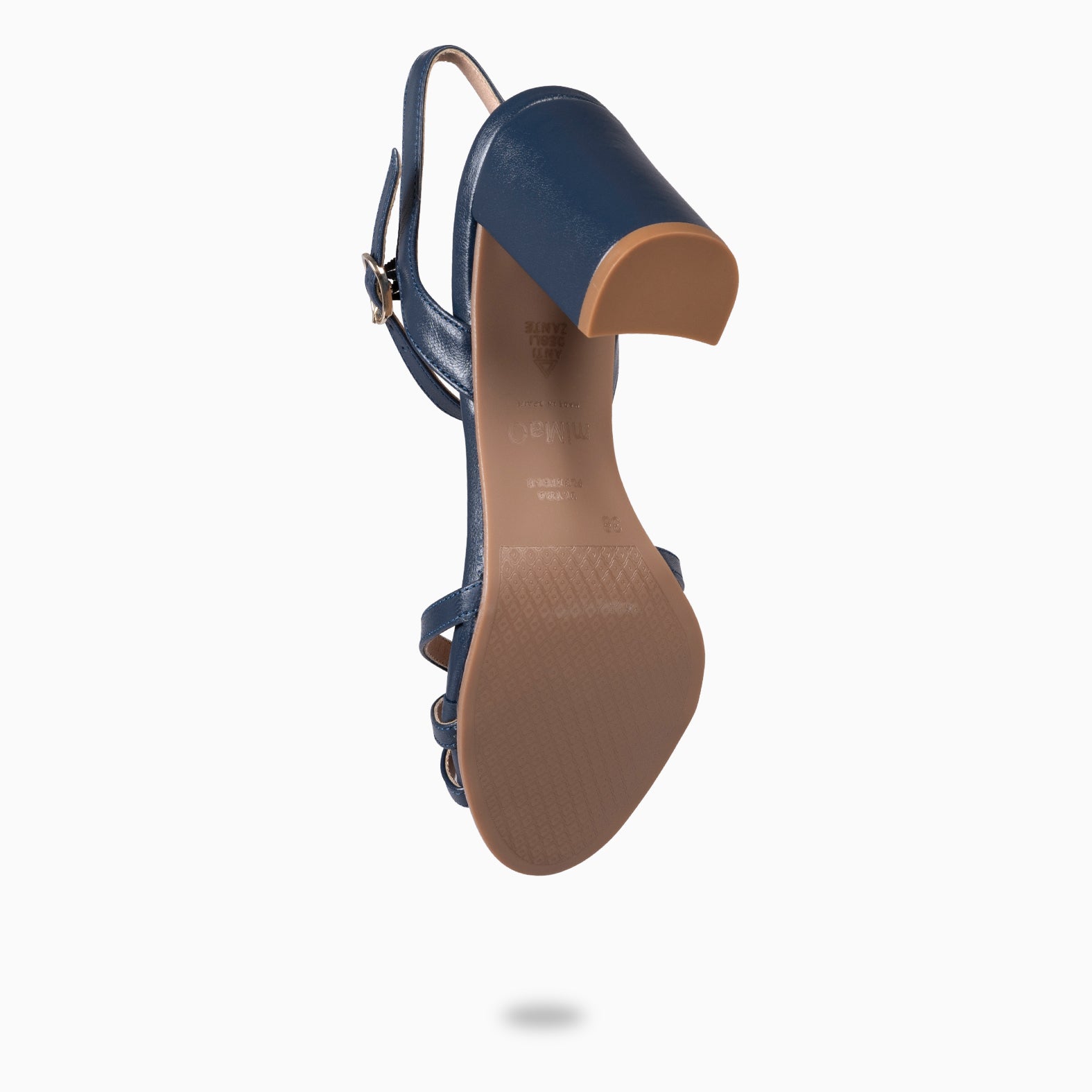 SONIA – Sandales à talon large BLEU MARINE